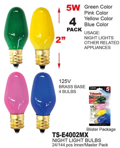 Mixed Color Night Light Bulbs