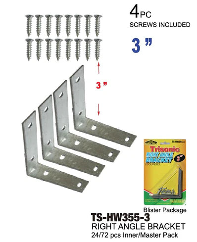 Right Angle Bracket (3")