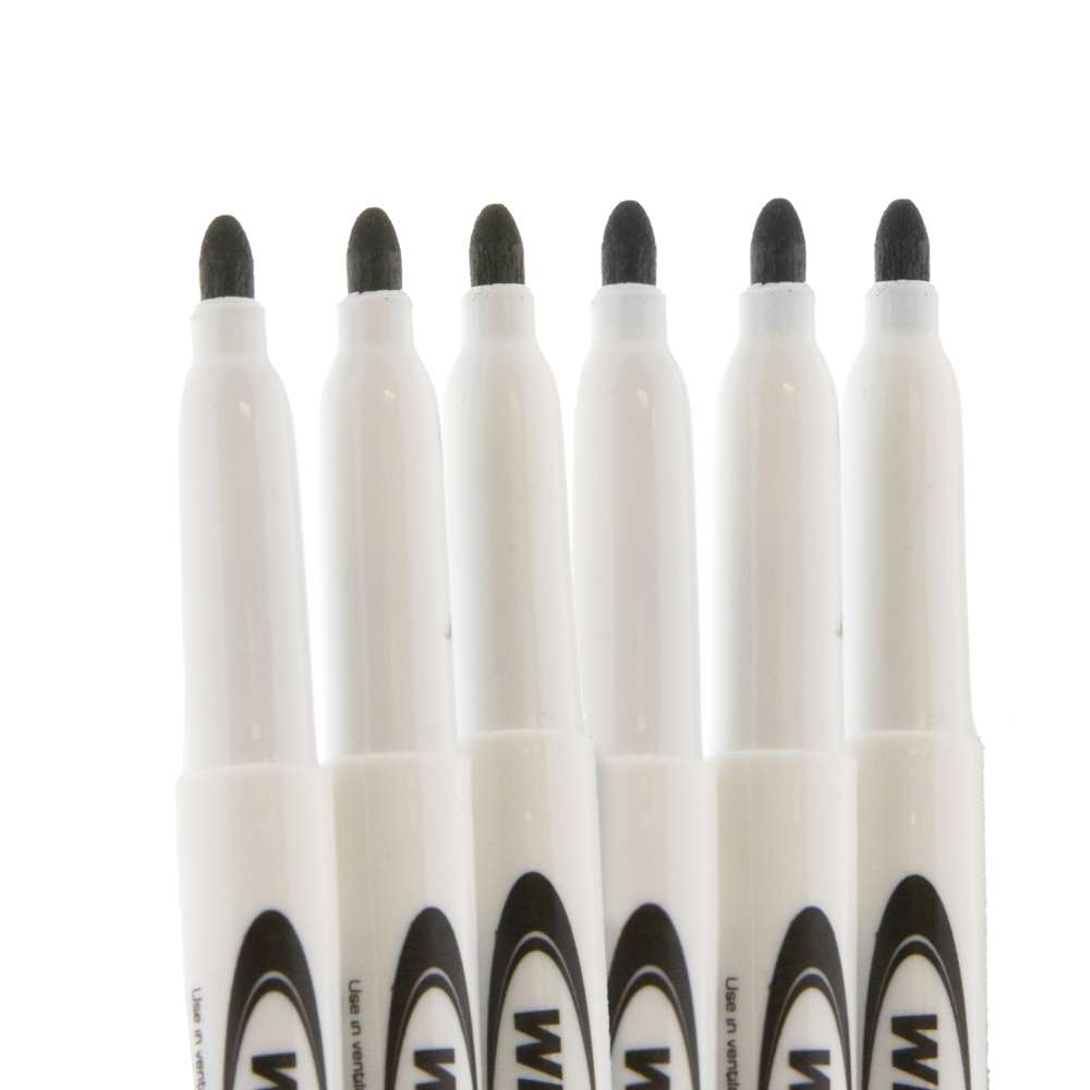 BAZIC Black Fine Tip Dry-Erase Markers