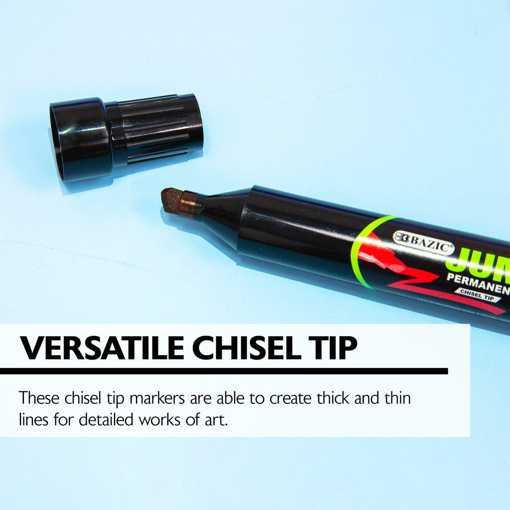 BAZIC 8 mm Jumbo Chisel Tip Permanent