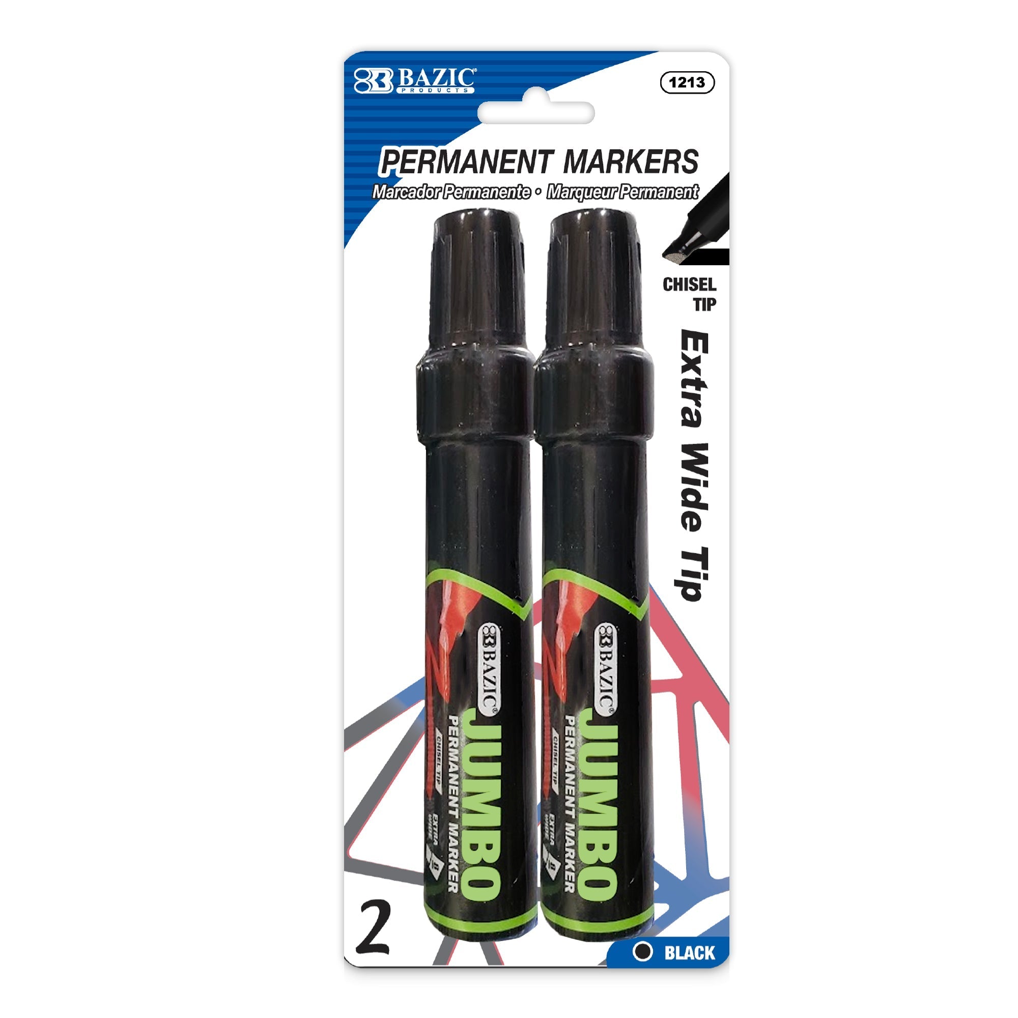 BAZIC 8 mm Jumbo Chisel Tip Permanent