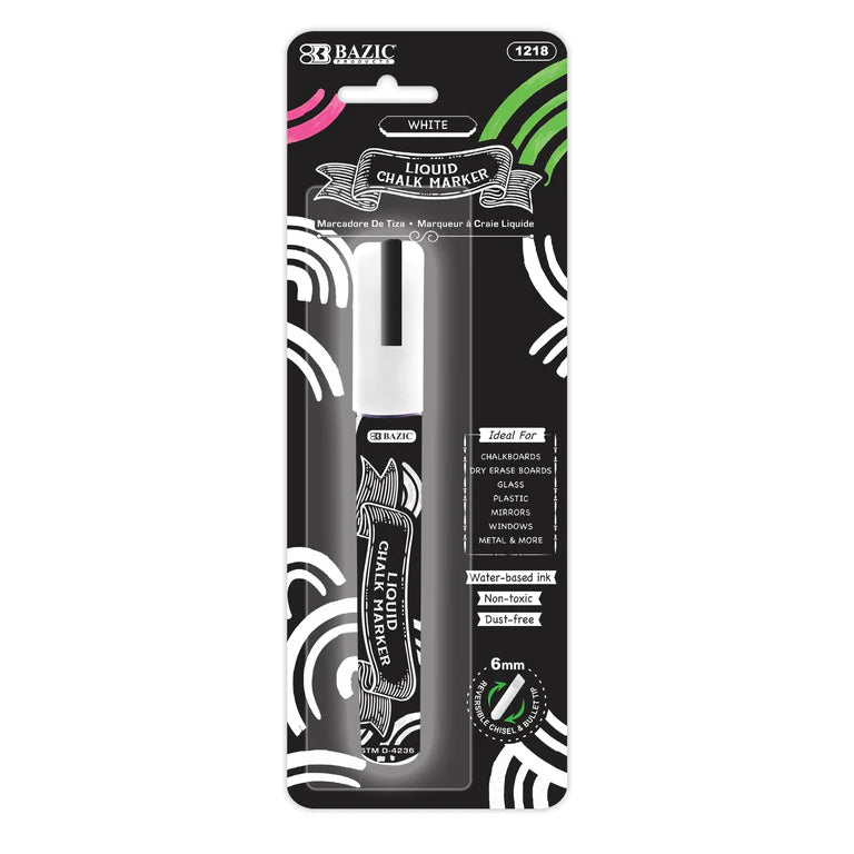 BAZIC White Liquid Chalk Marker