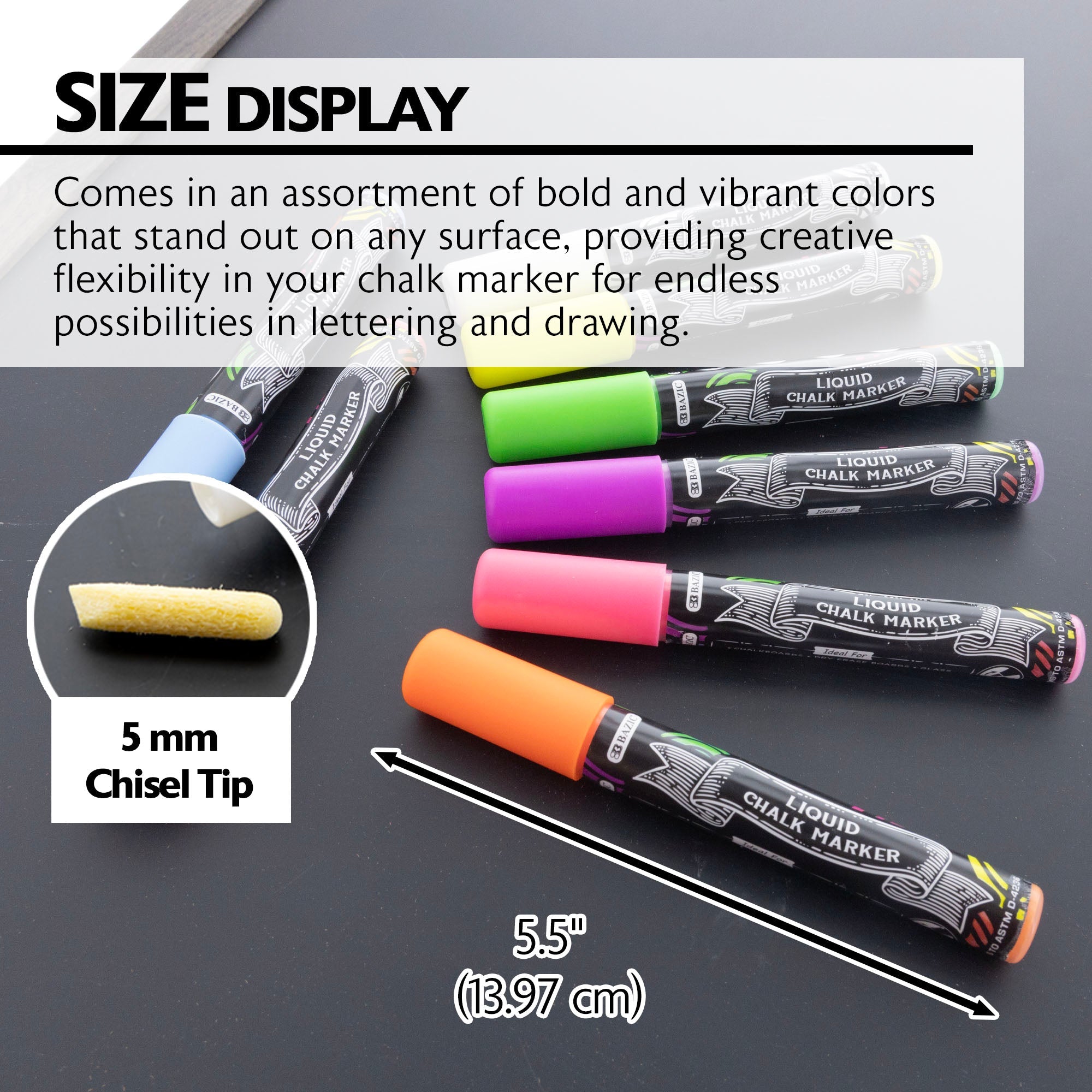 BAZIC Color Liquid Chalk Marker