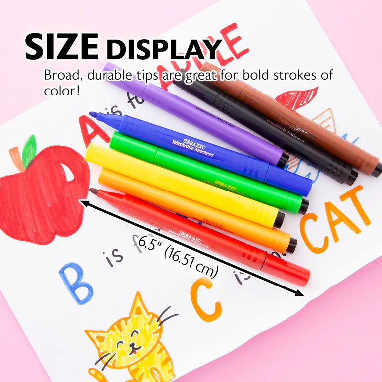 BAZIC 8 Colors Jumbo Triangle Washable