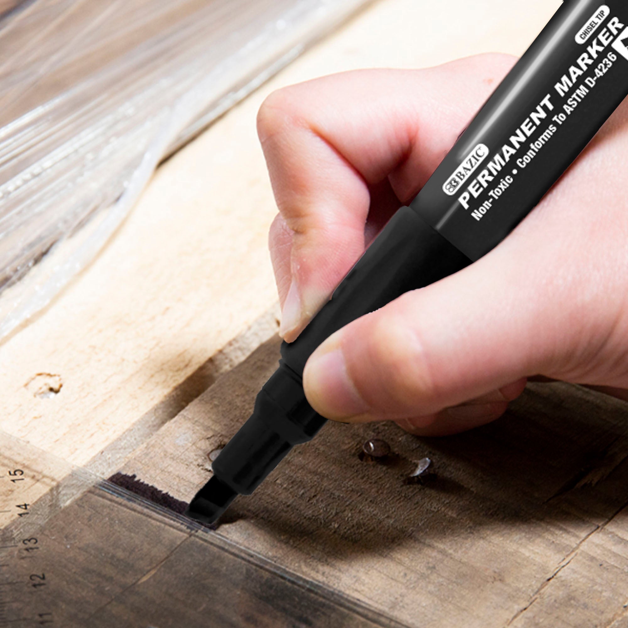 BAZIC Black Chisel Tip Jumbo Permanent