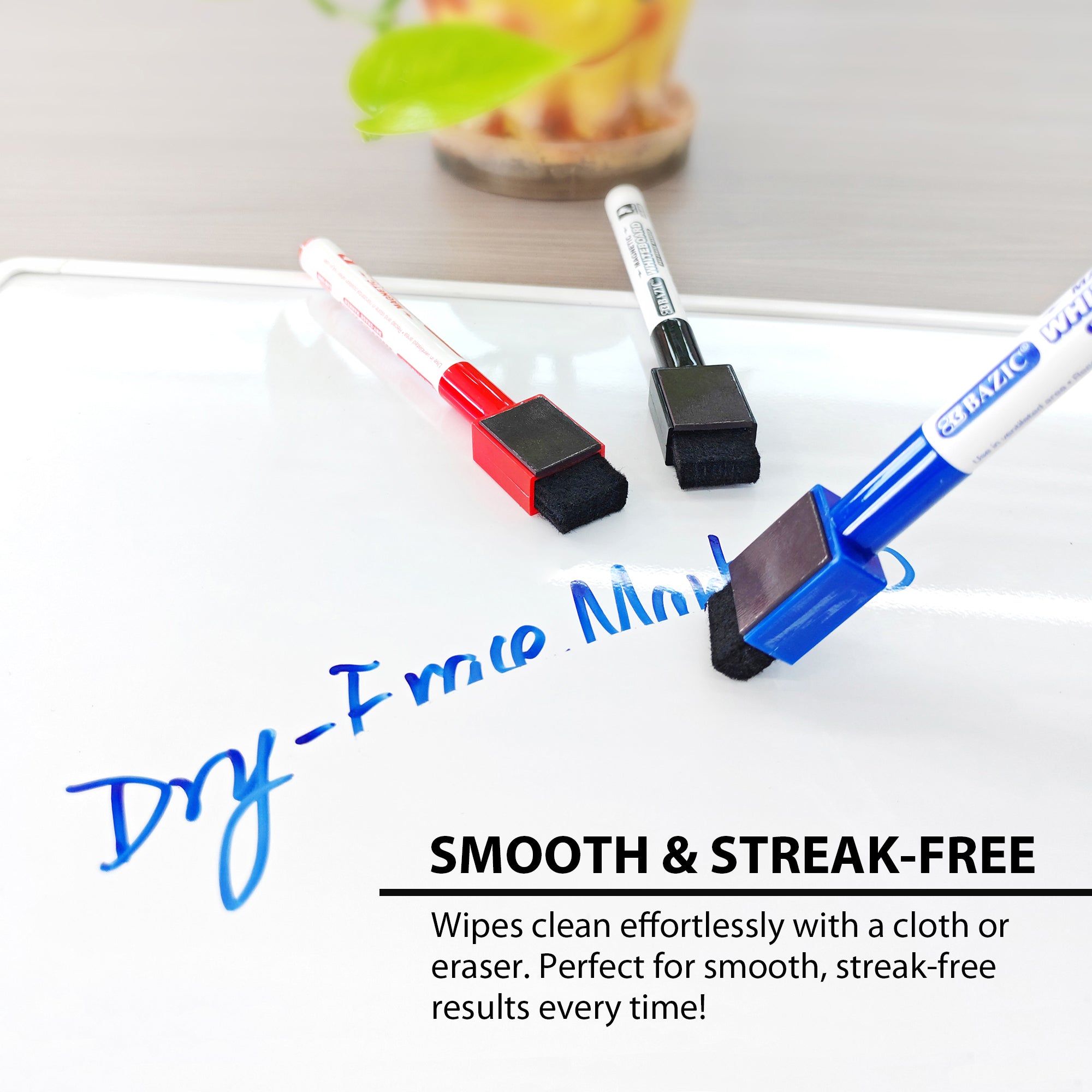 BAZIC Assorted Colors Magnetic Dry-Erase