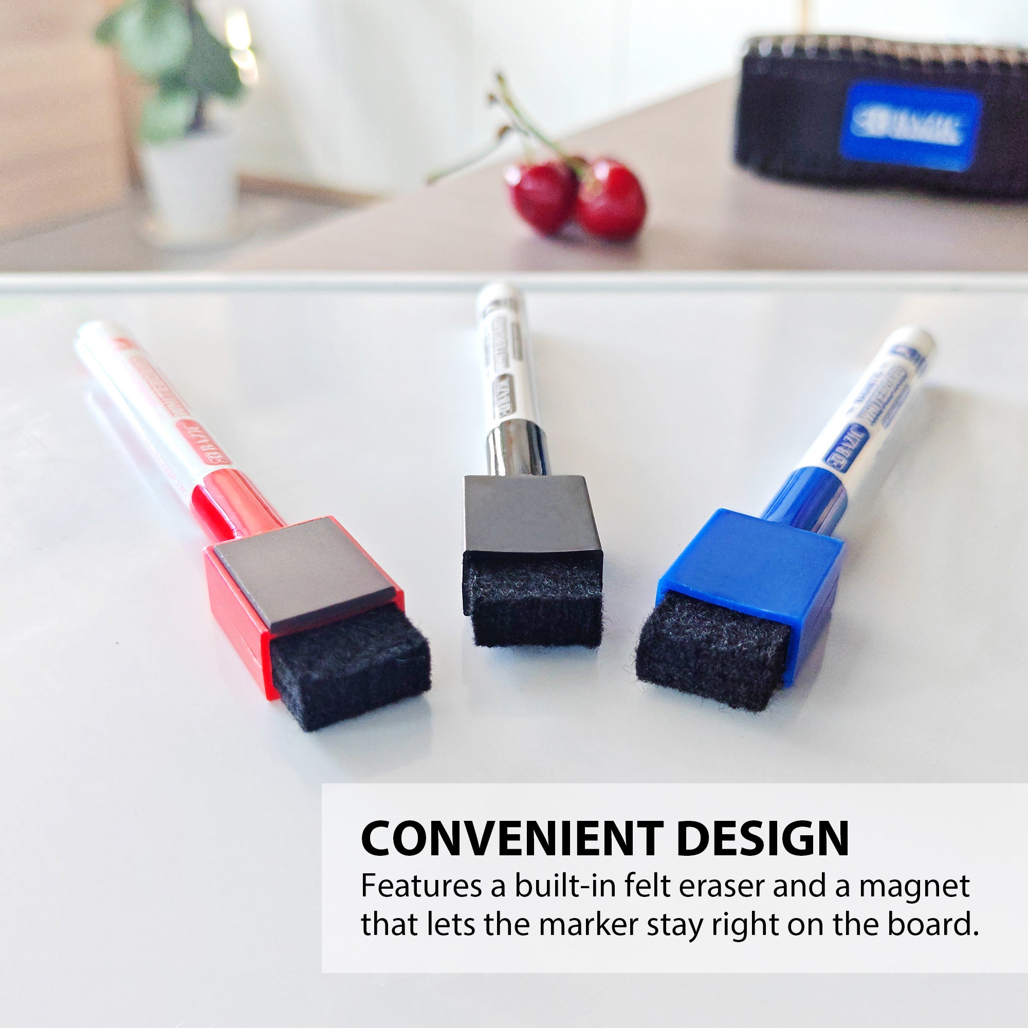 BAZIC Assorted Colors Magnetic Dry-Erase