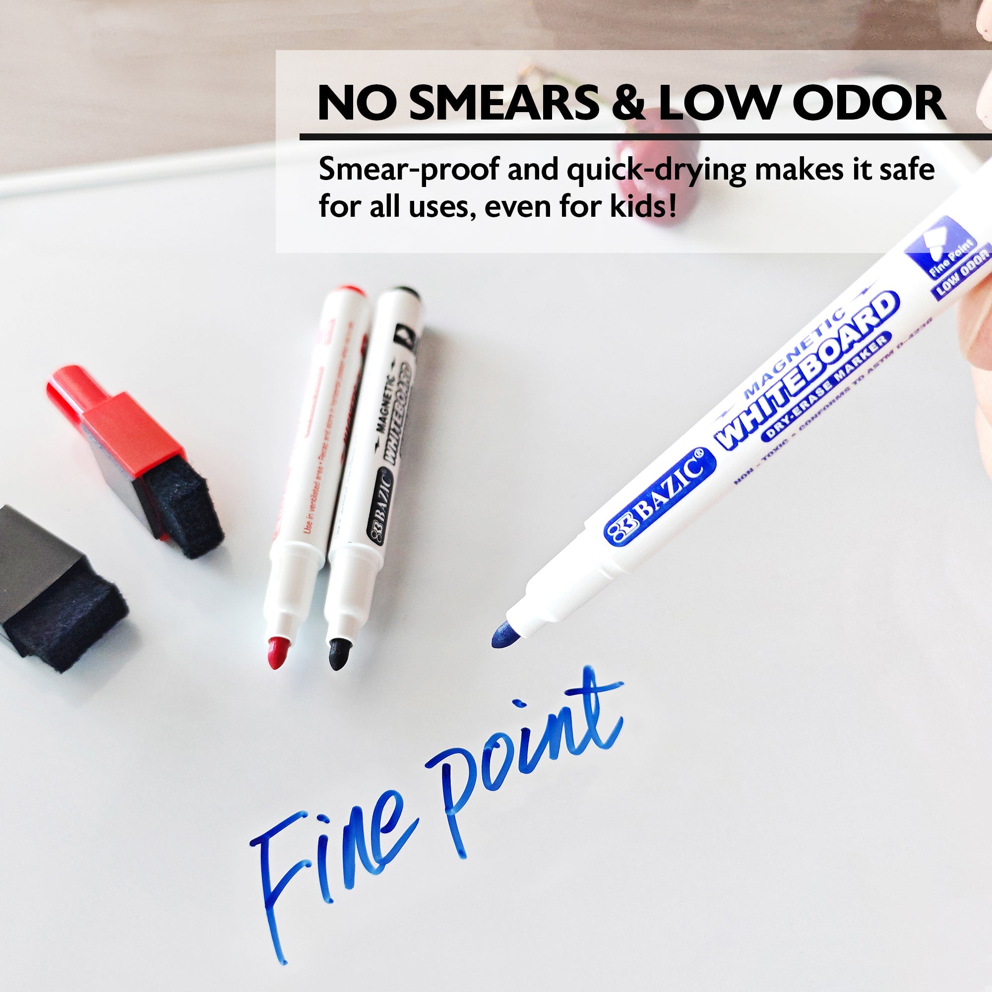 BAZIC Assorted Colors Magnetic Dry-Erase