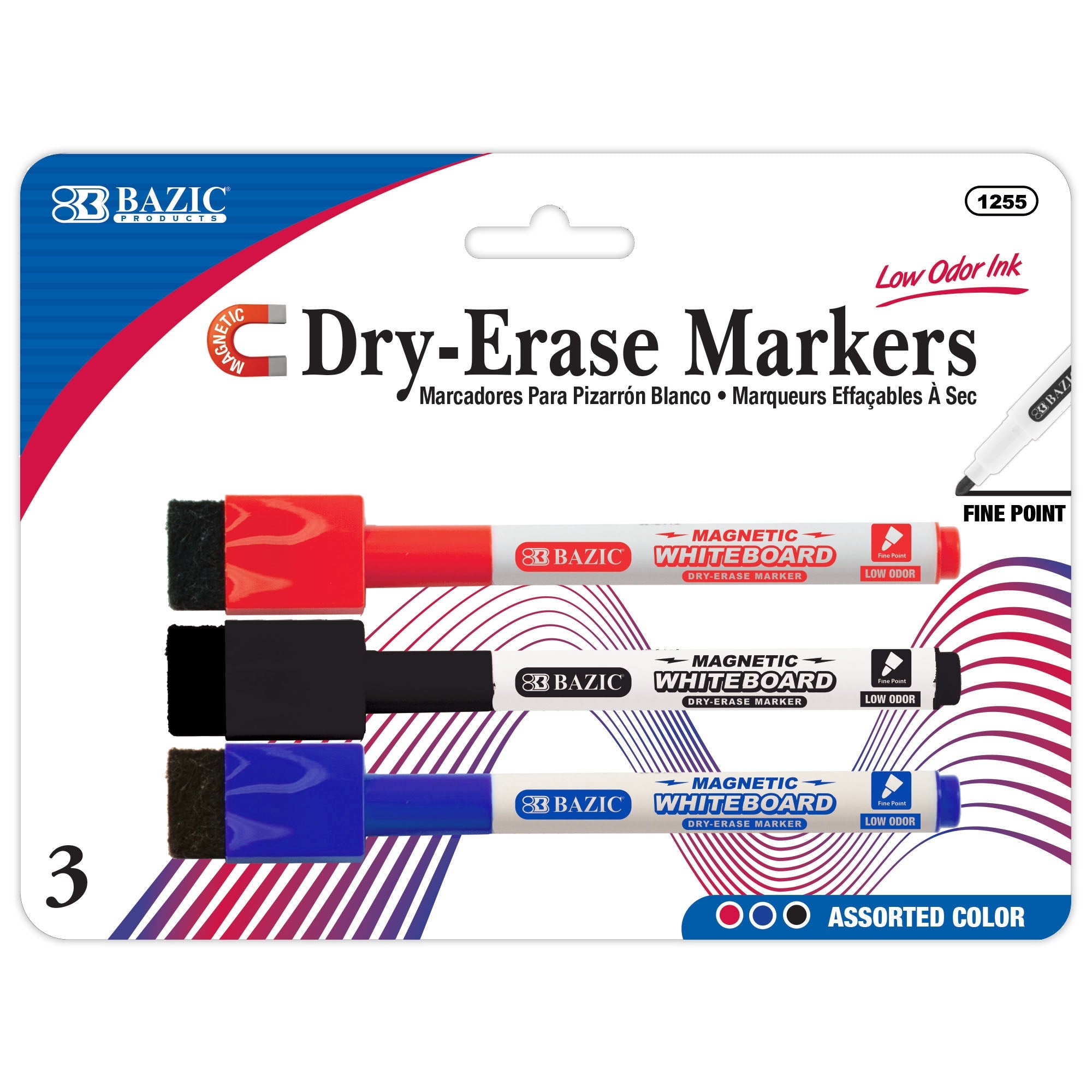 BAZIC Assorted Colors Magnetic Dry-Erase