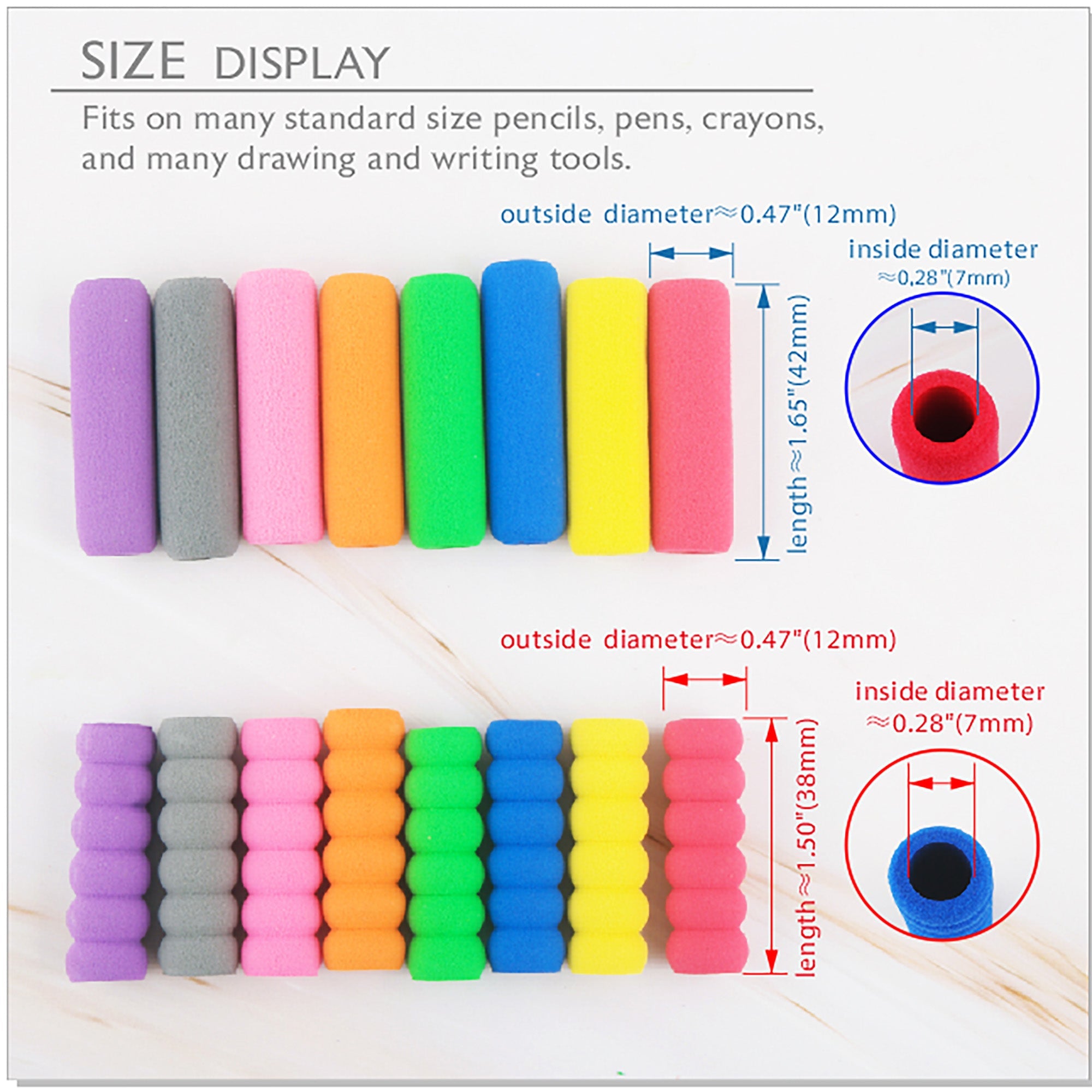 BAZIC Assorted Color & Shape Foam Pencil / Pen