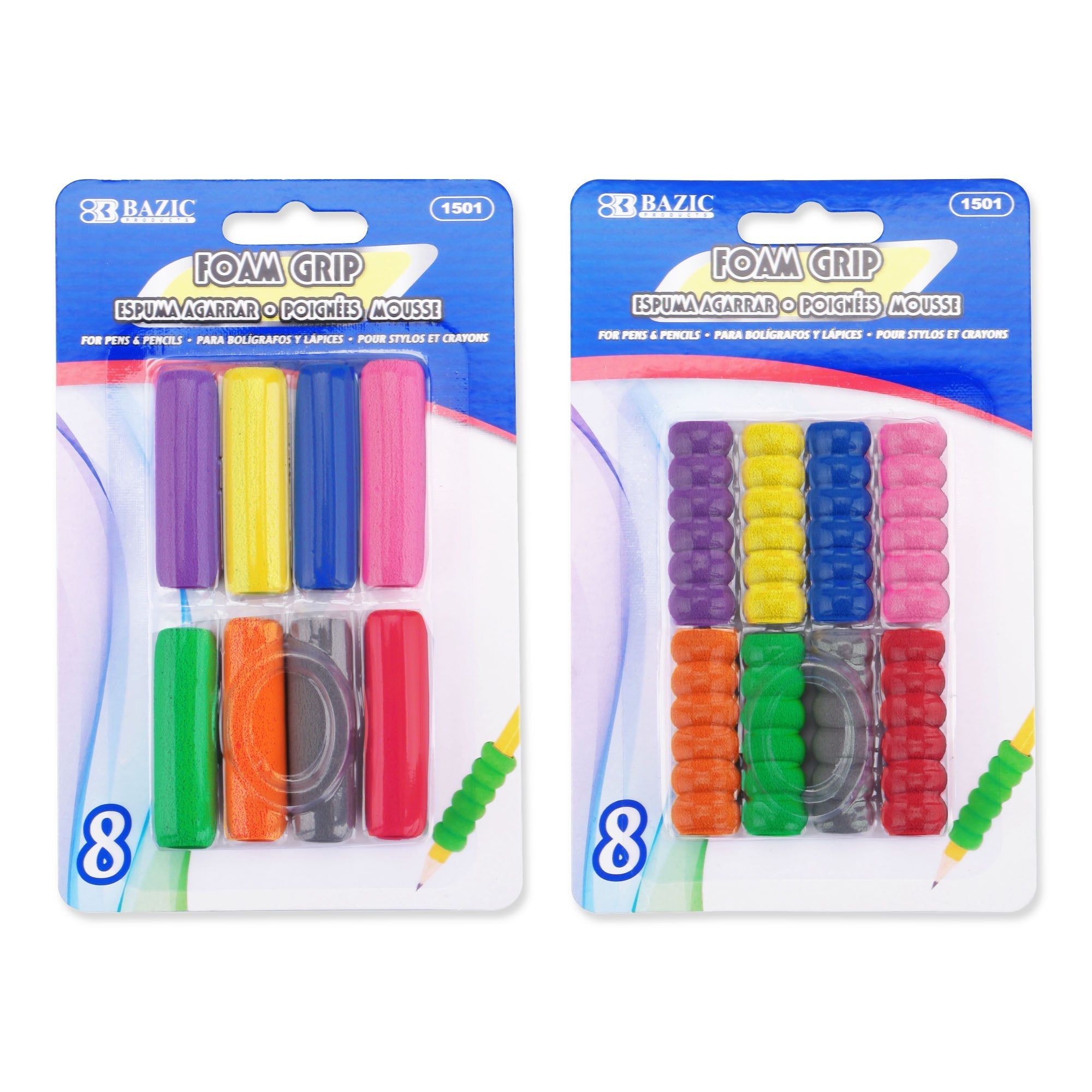 BAZIC Assorted Color & Shape Foam Pencil / Pen