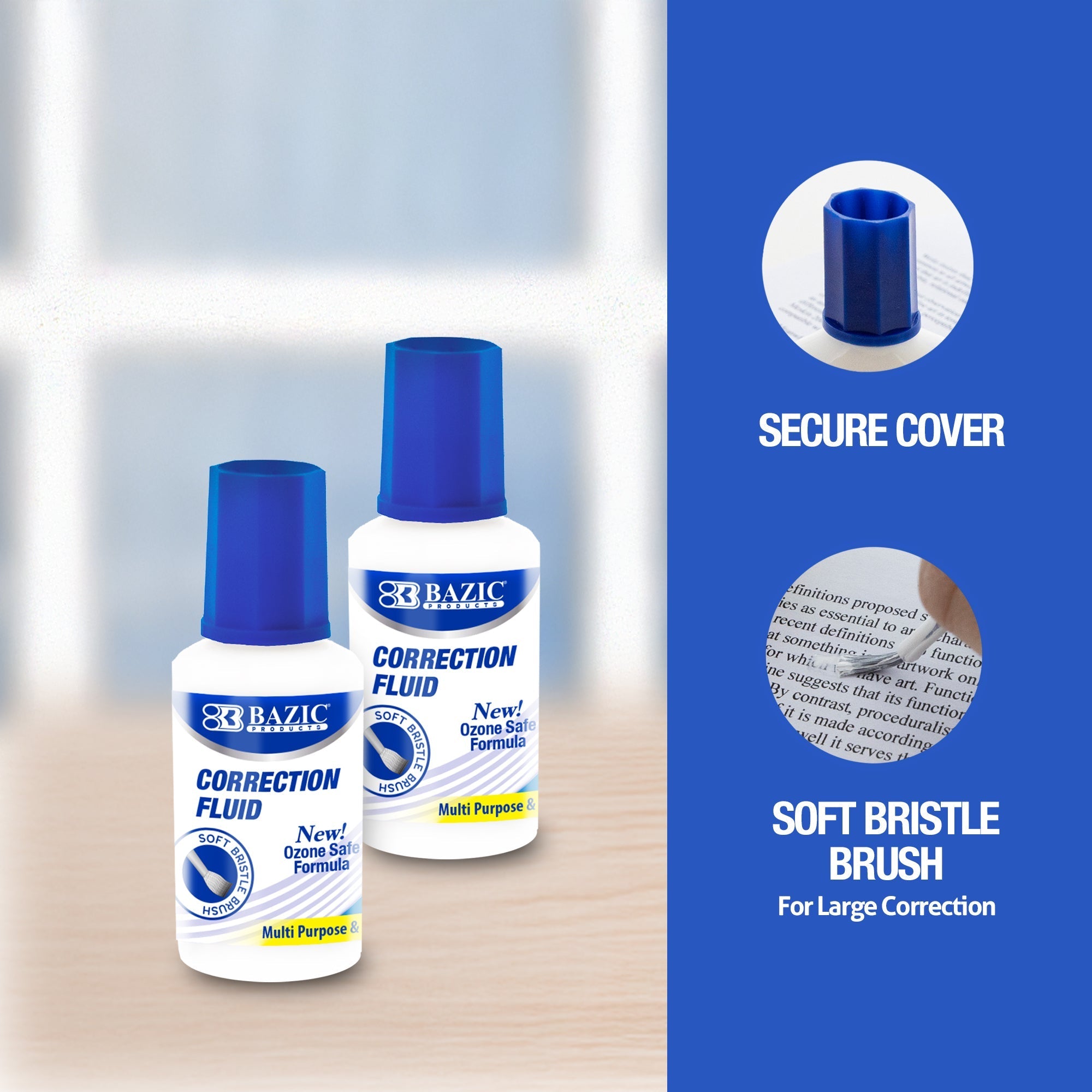 BAZIC 0.7 FL OZ (20 mL) Correction Fluid (2/Pack)
