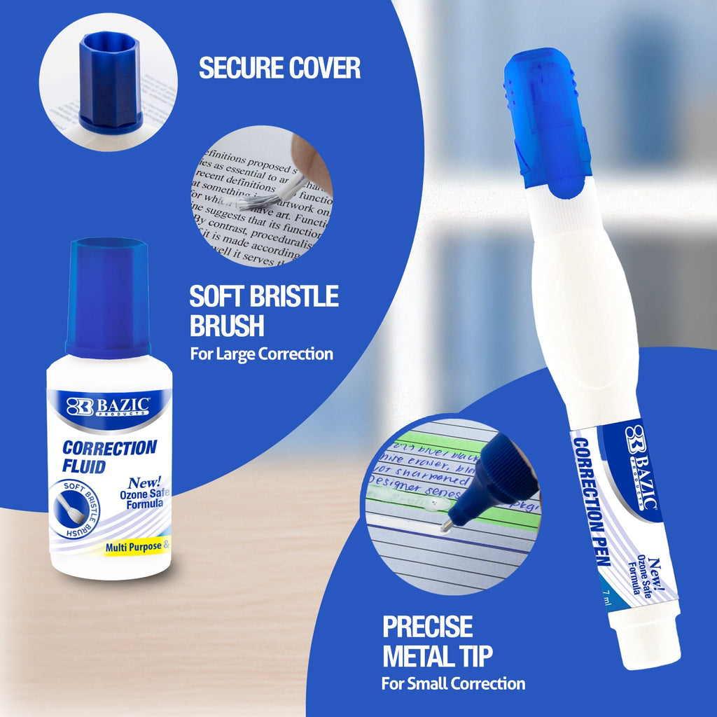 BAZIC Metal Tip Correction Pen & Correction
