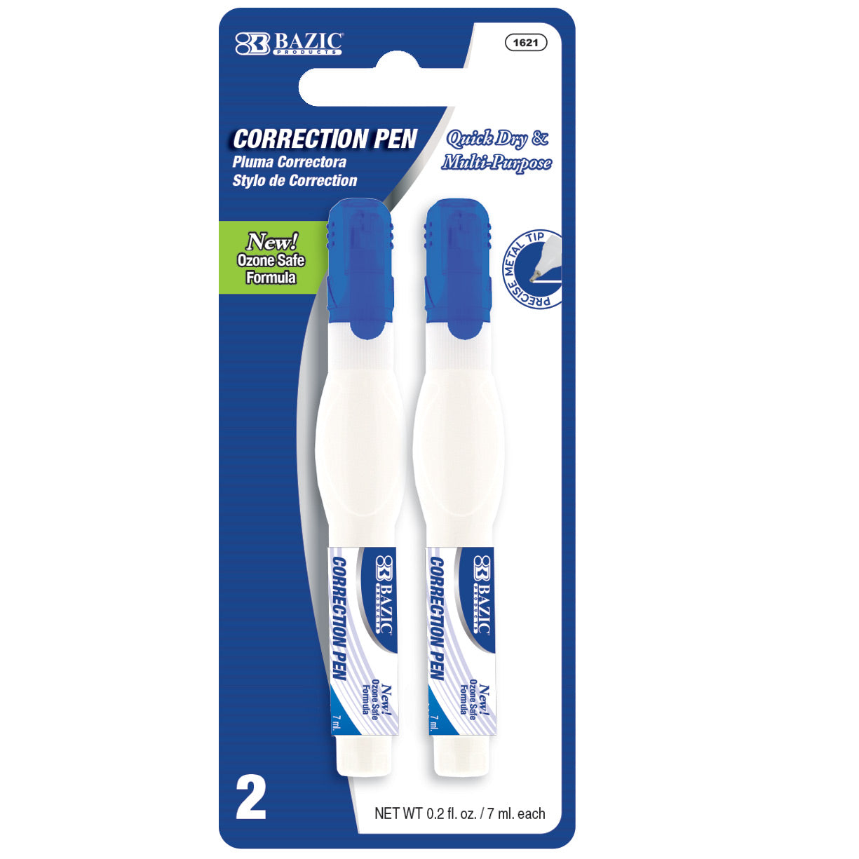BAZIC 0.2 FL OZ (7 mL) Metal Tip Correction Pen
