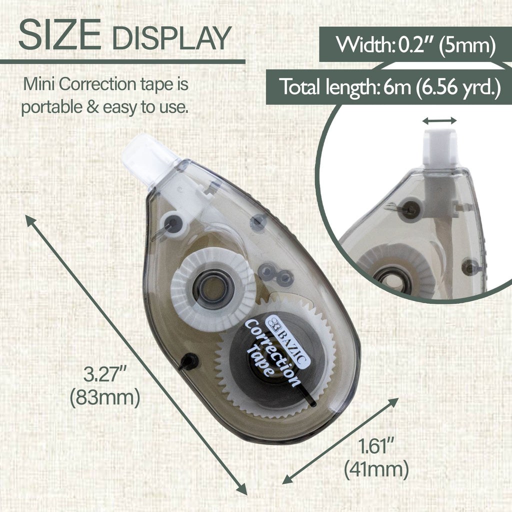 BAZIC 5 mm x 236" Correction Tape