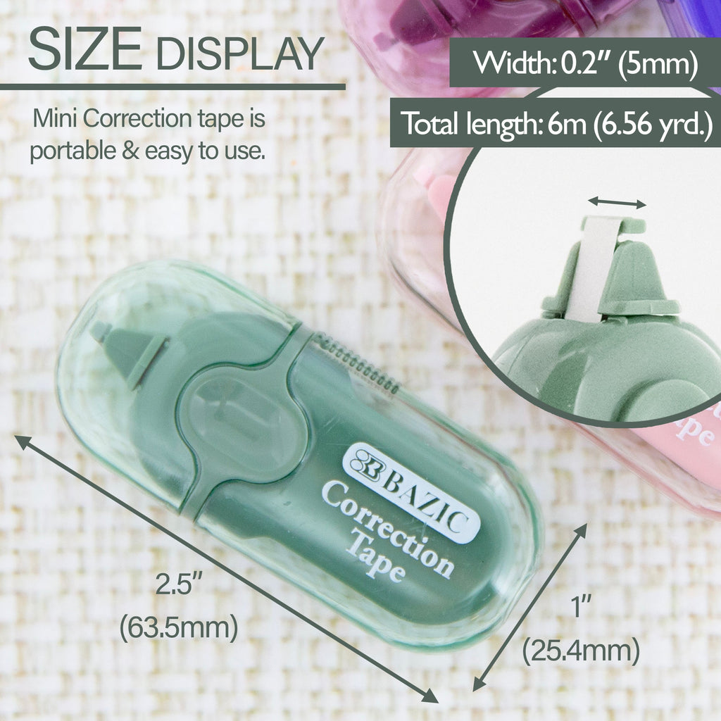 BAZIC 5 mm x 236" Mini Correction Tape with