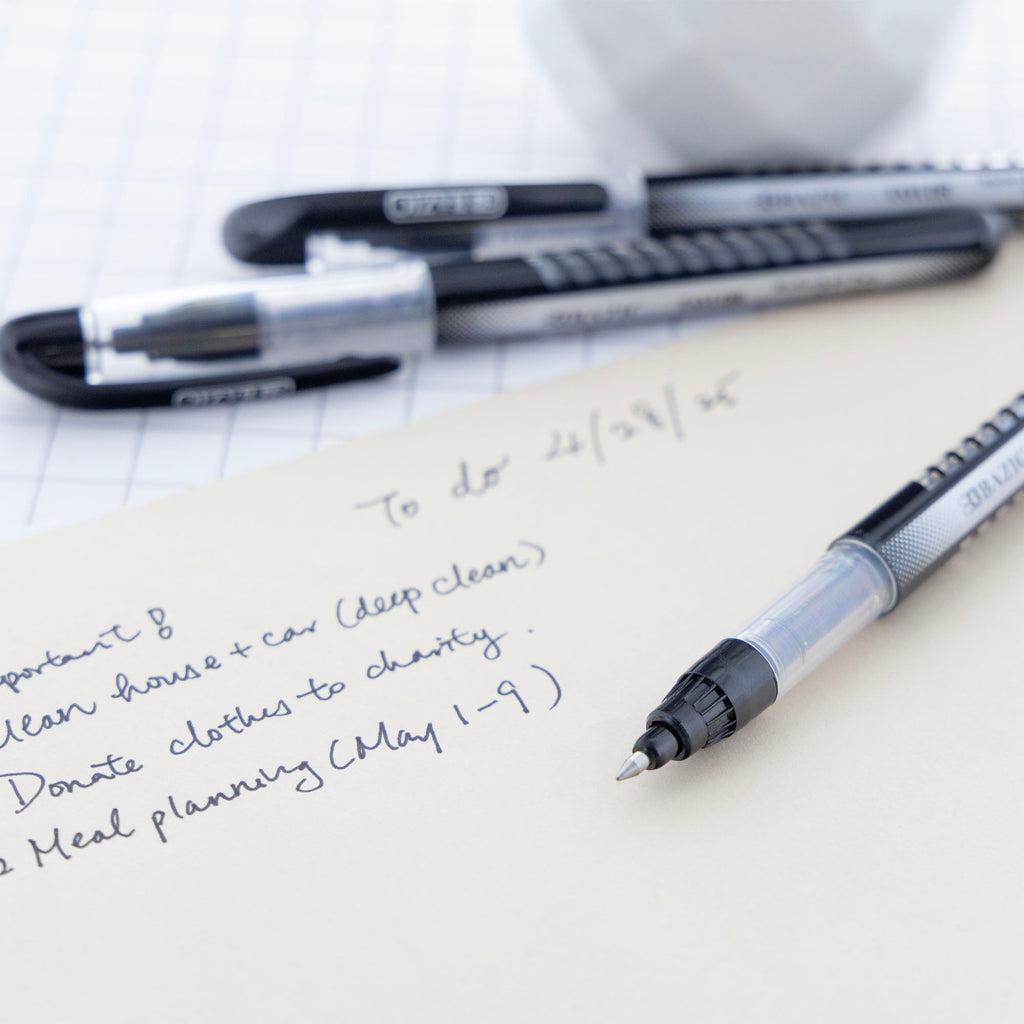 BAZIC Taylor Black Rollerball Pen (3/Pack)