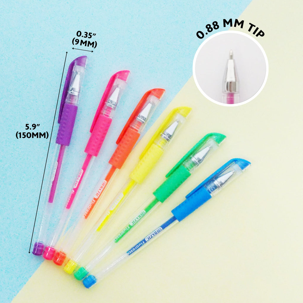 BAZIC 6 Fluorescent Color Essence Gel Pen