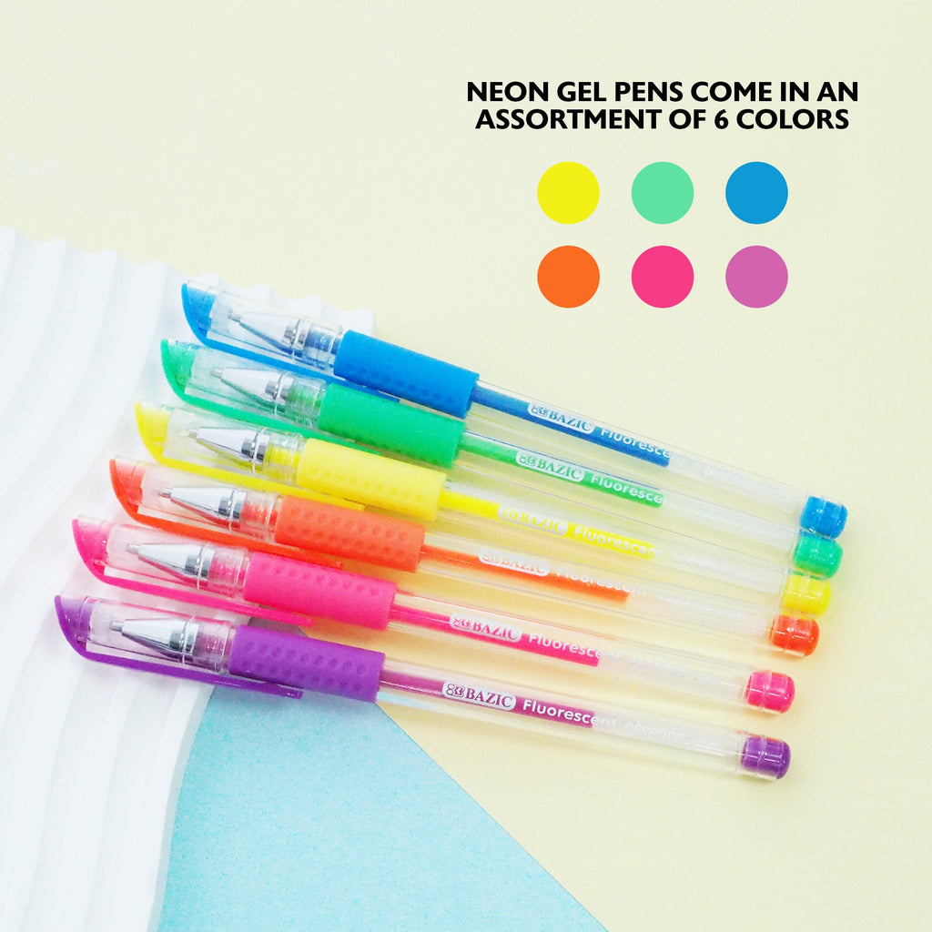 BAZIC 6 Fluorescent Color Essence Gel Pen