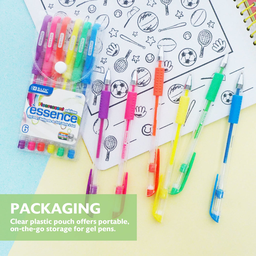 BAZIC 6 Fluorescent Color Essence Gel Pen