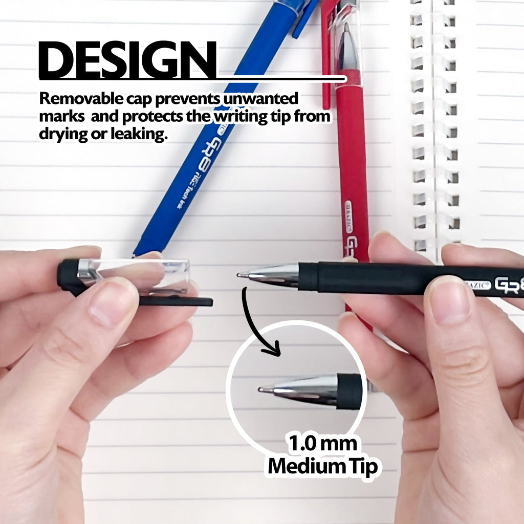 BAZIC GR8 Asst. Color Oil-Gel Ink Pen