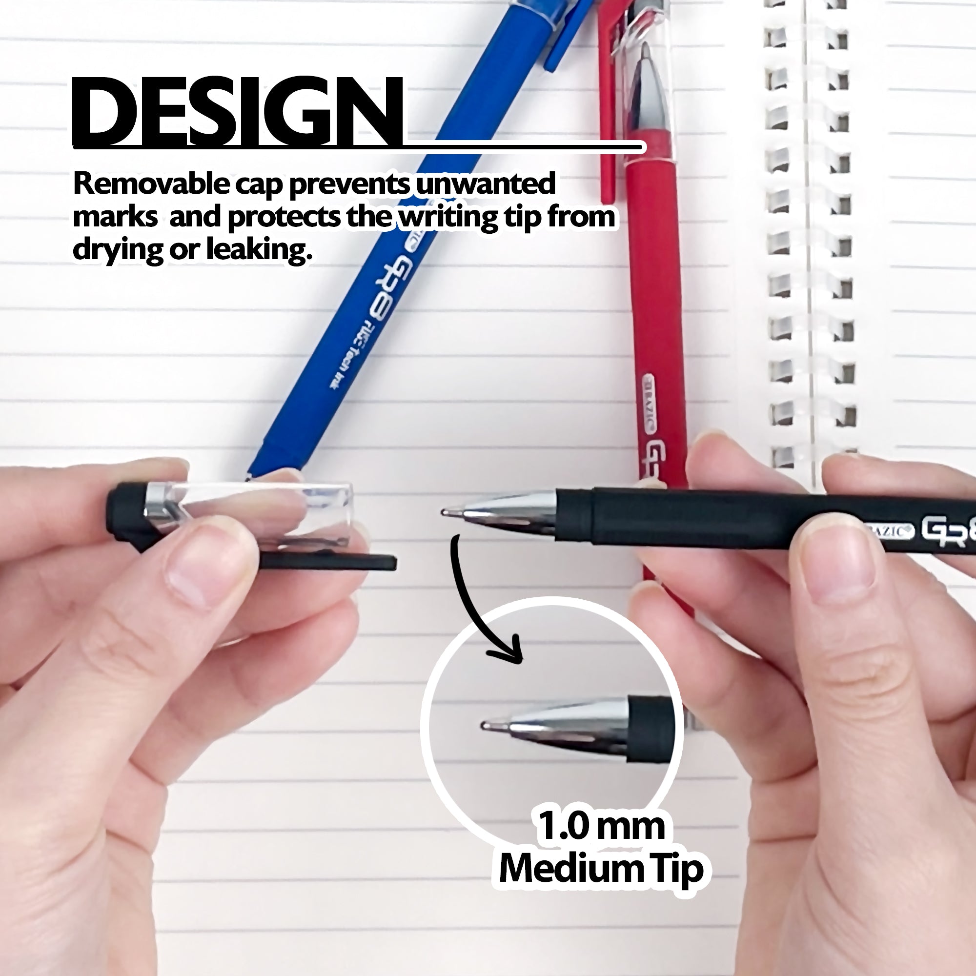 BAZIC GR8 Asst. Color Oil-Gel Ink Pen