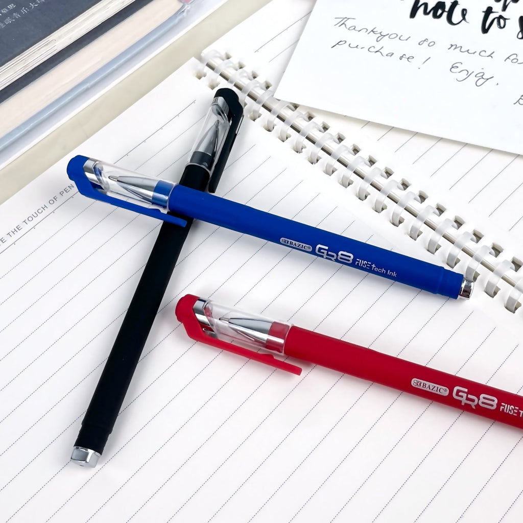 BAZIC GR8 Asst. Color Oil-Gel Ink Pen