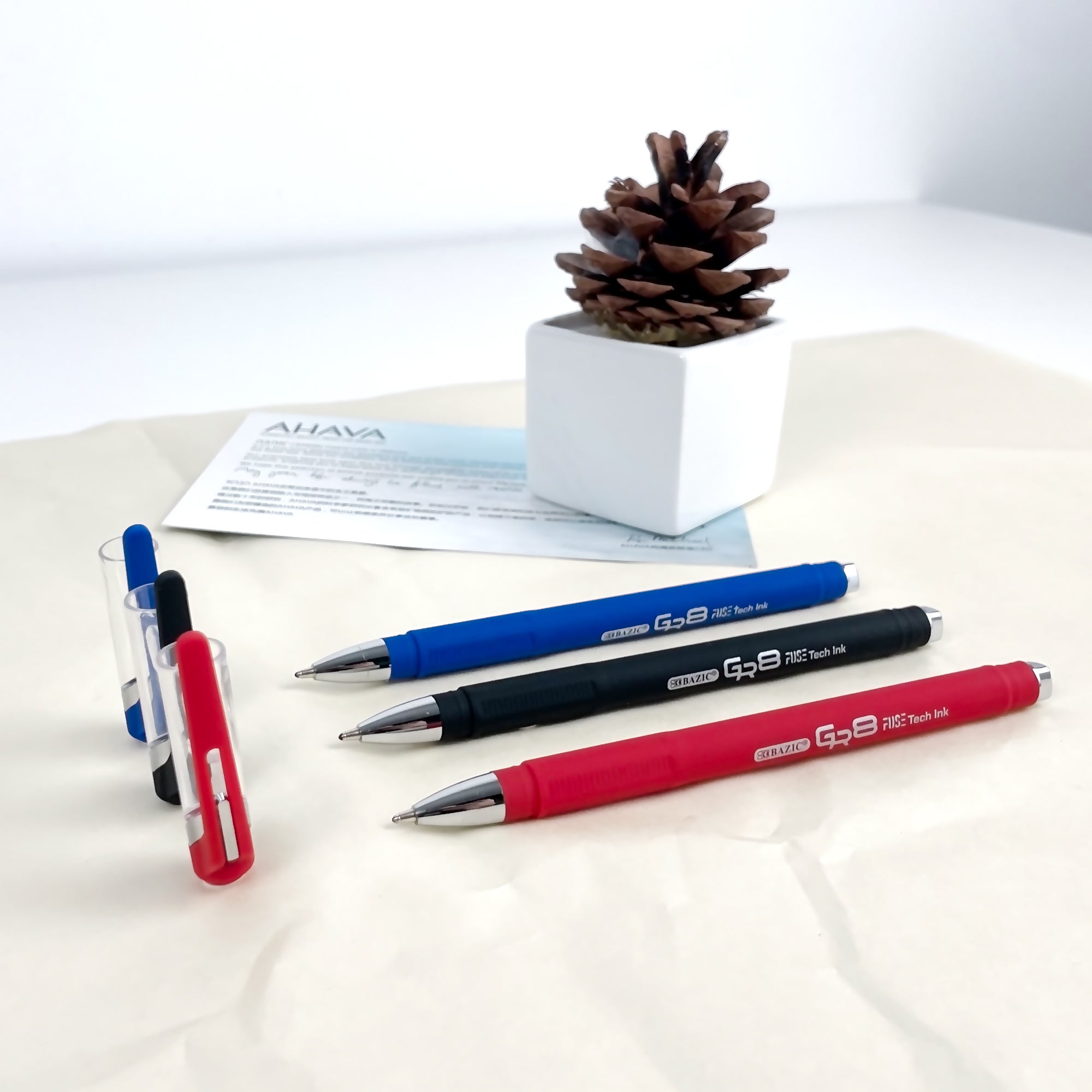 BAZIC GR8 Asst. Color Oil-Gel Ink Pen
