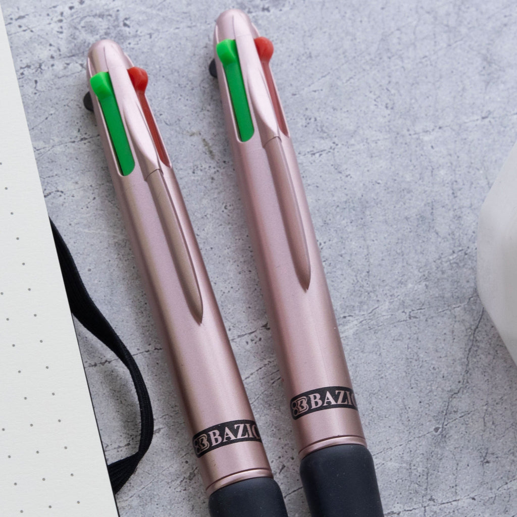 BAZIC Lynx Satin Top 4-Color Pen w/ Cushion