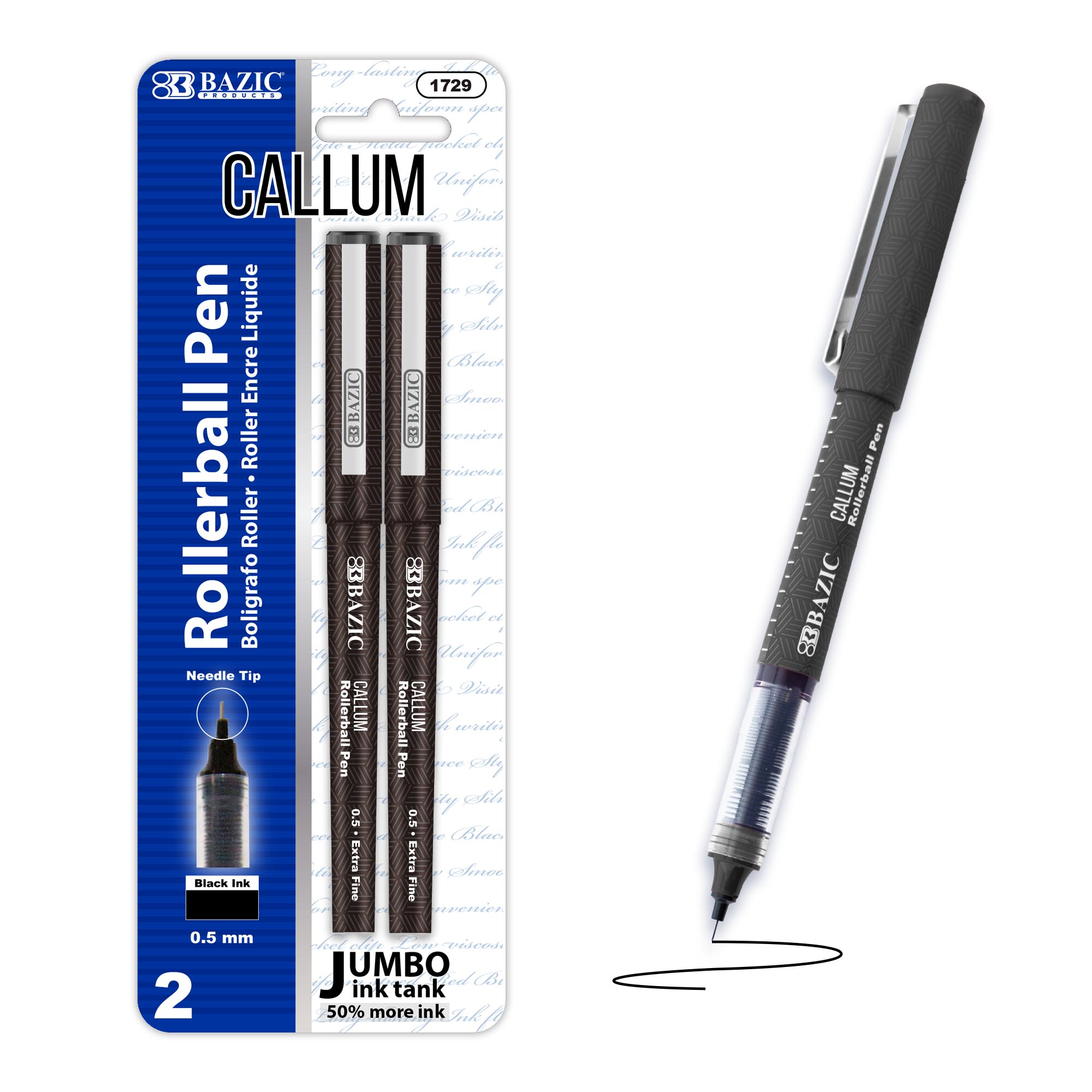 BAZIC Callum Black Jumbo Ink Tank Needle-Tip