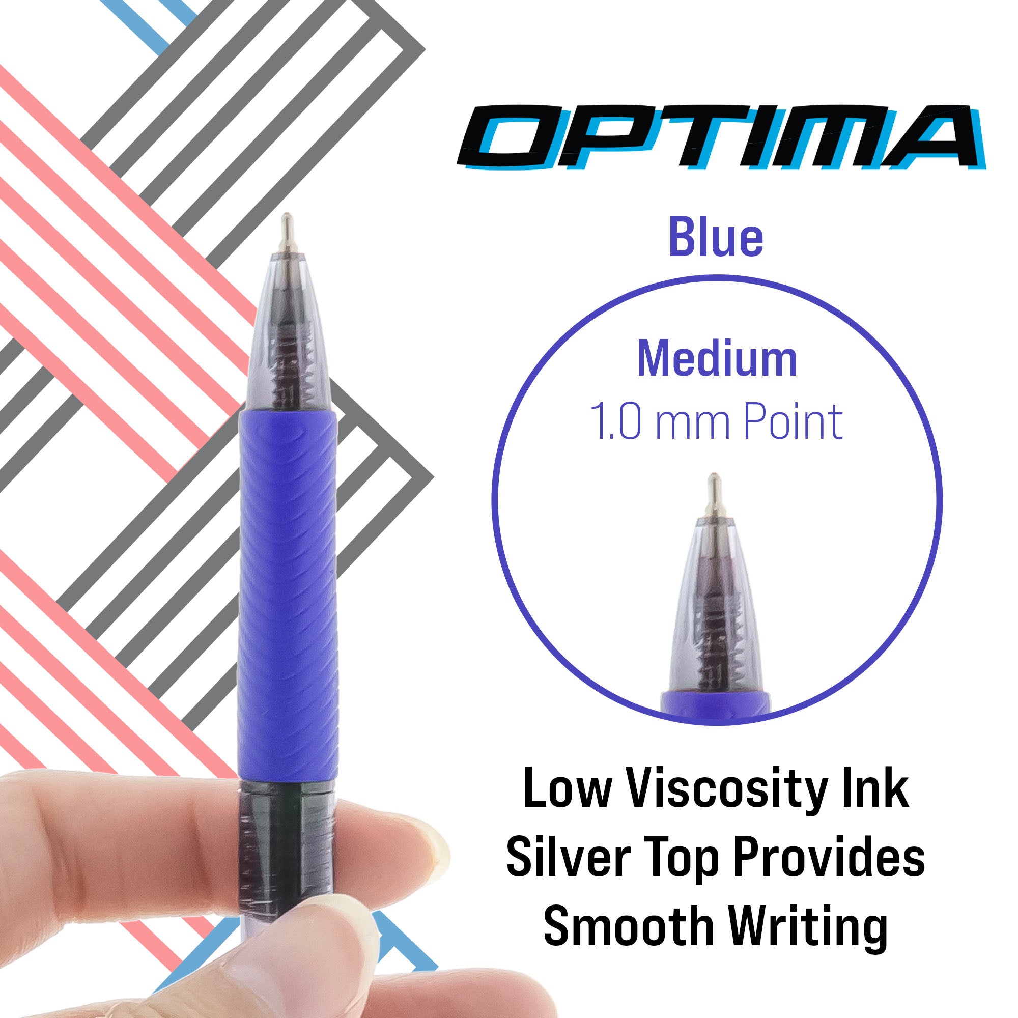 BAZIC Optima Blue FUSE Tech Ink Retractable