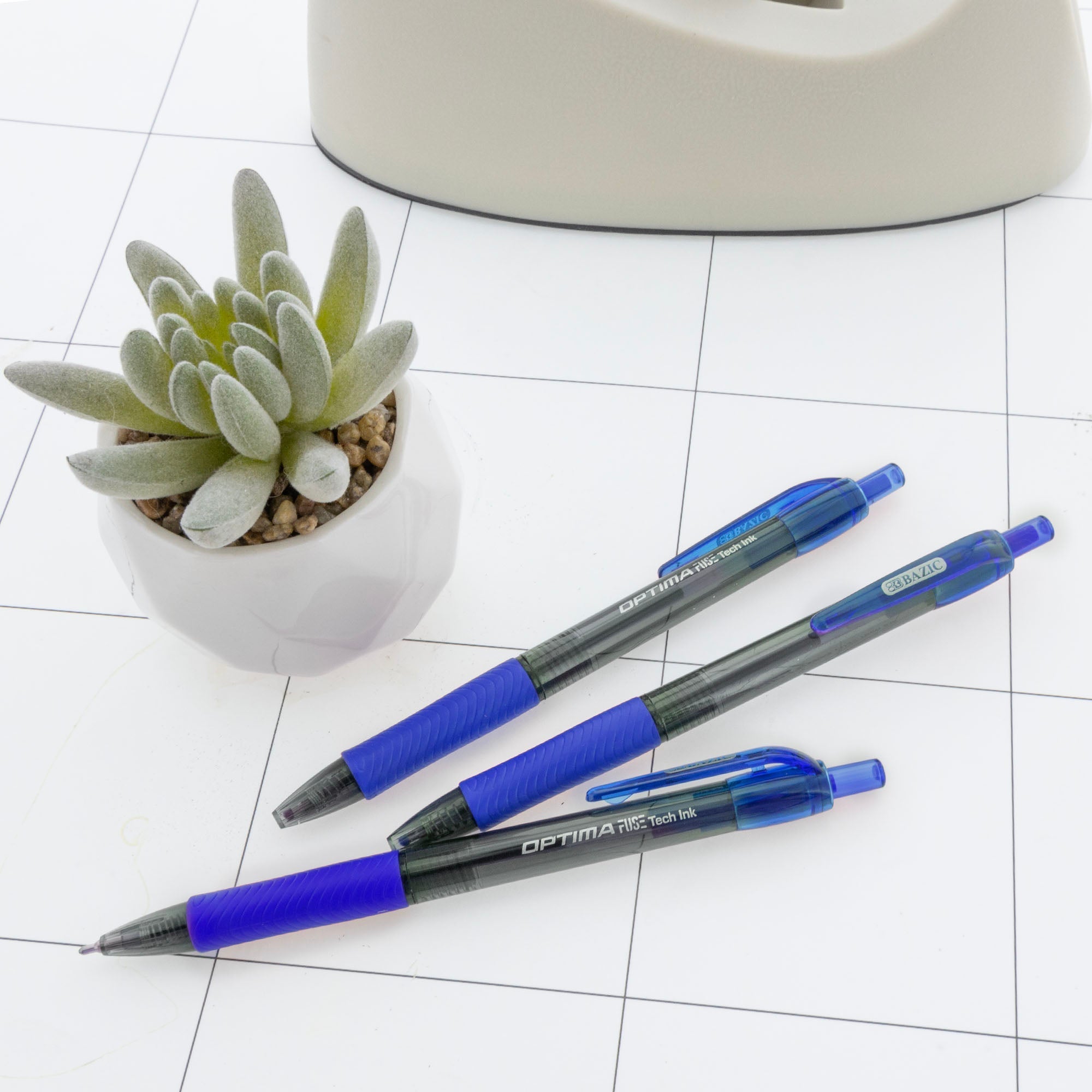 BAZIC Optima Blue FUSE Tech Ink Retractable