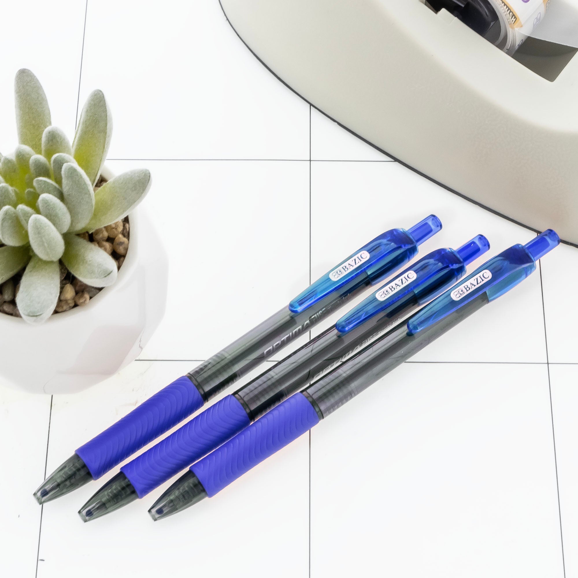 BAZIC Optima Blue FUSE Tech Ink Retractable