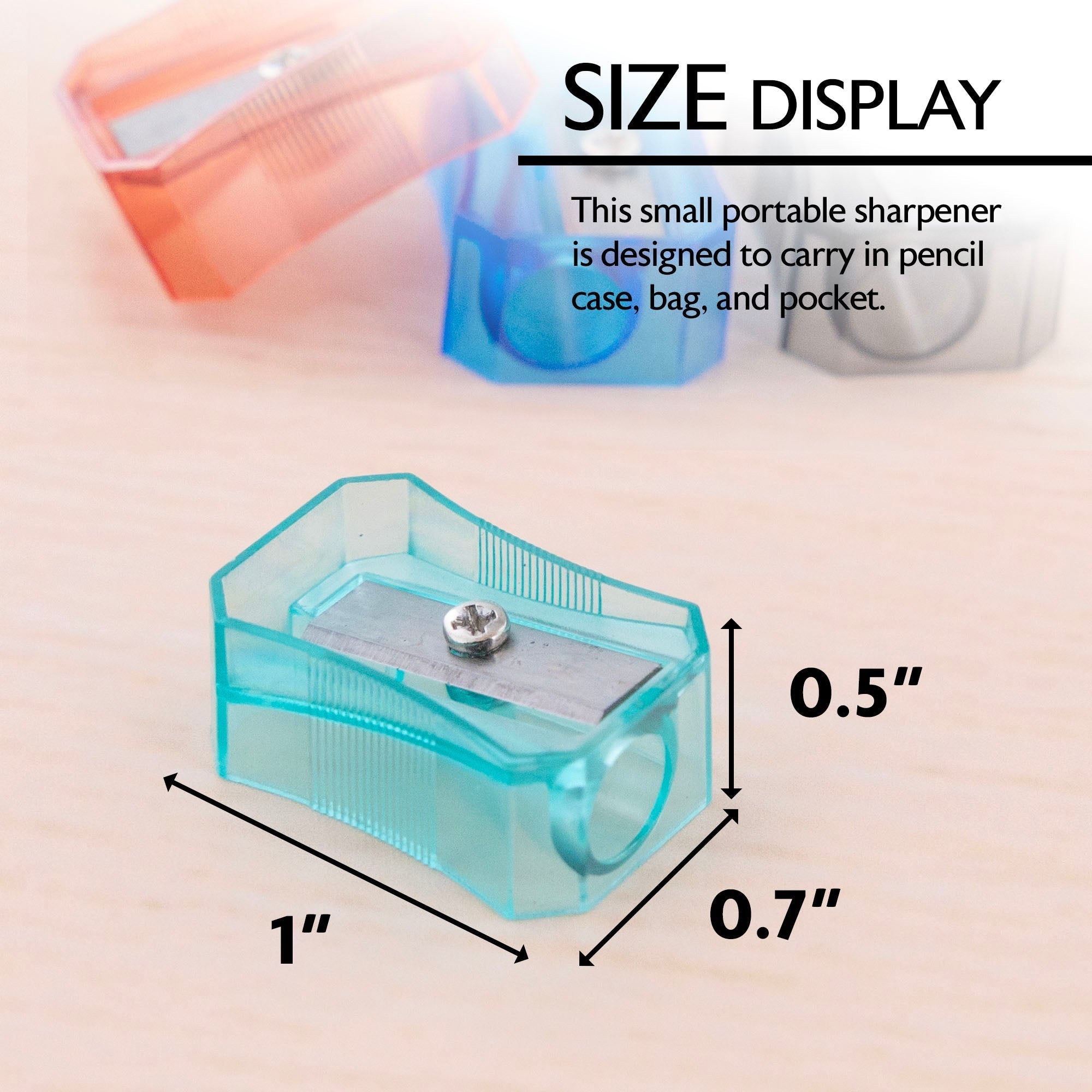 BAZIC Transparent Square Pencil Sharpener