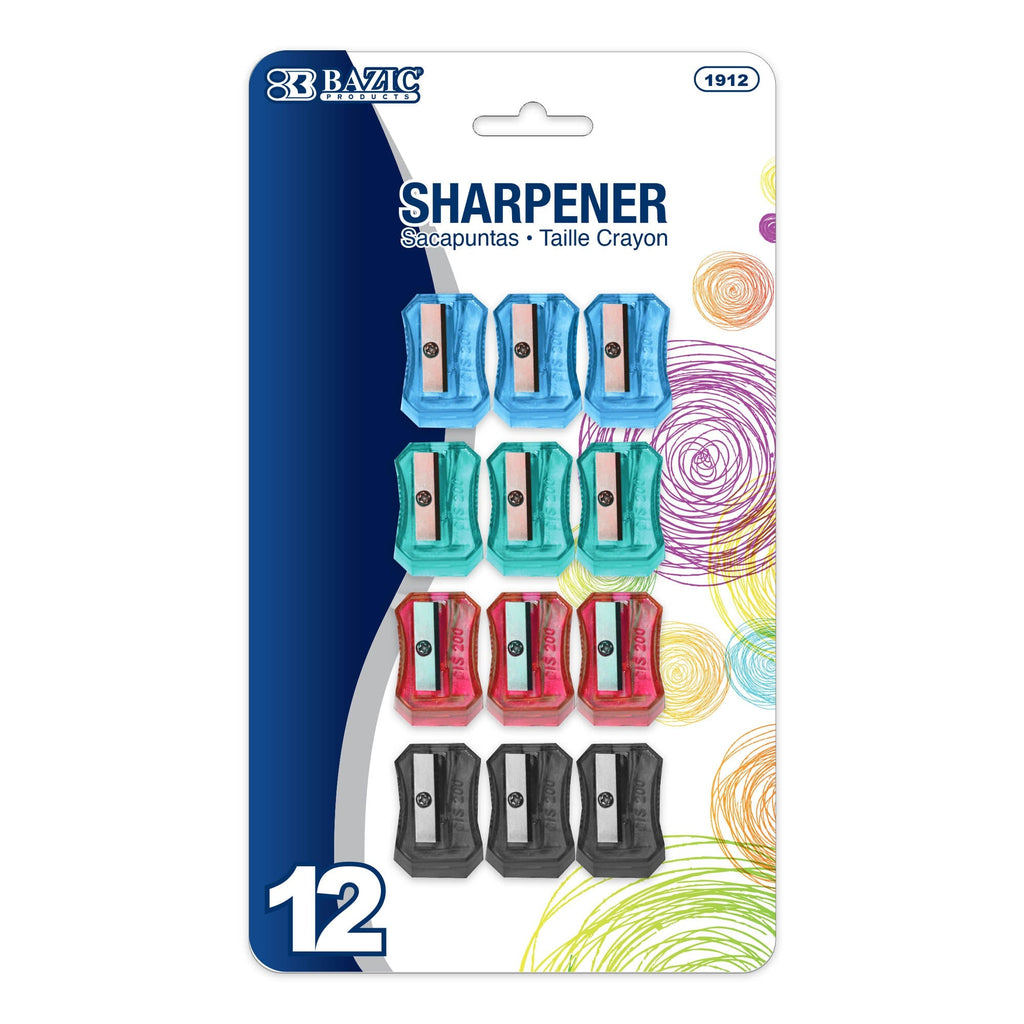 BAZIC Transparent Square Pencil Sharpener