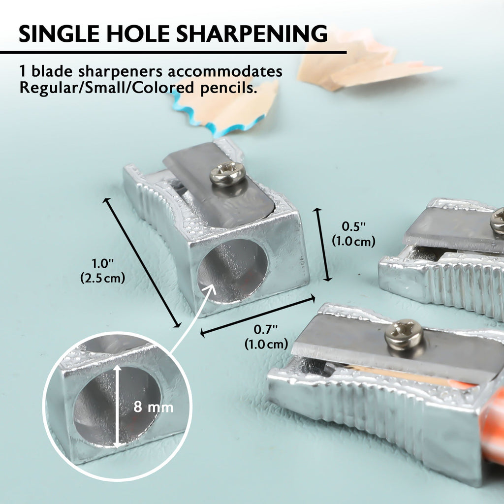 BAZIC Single Blade Metal Pencil Sharpener