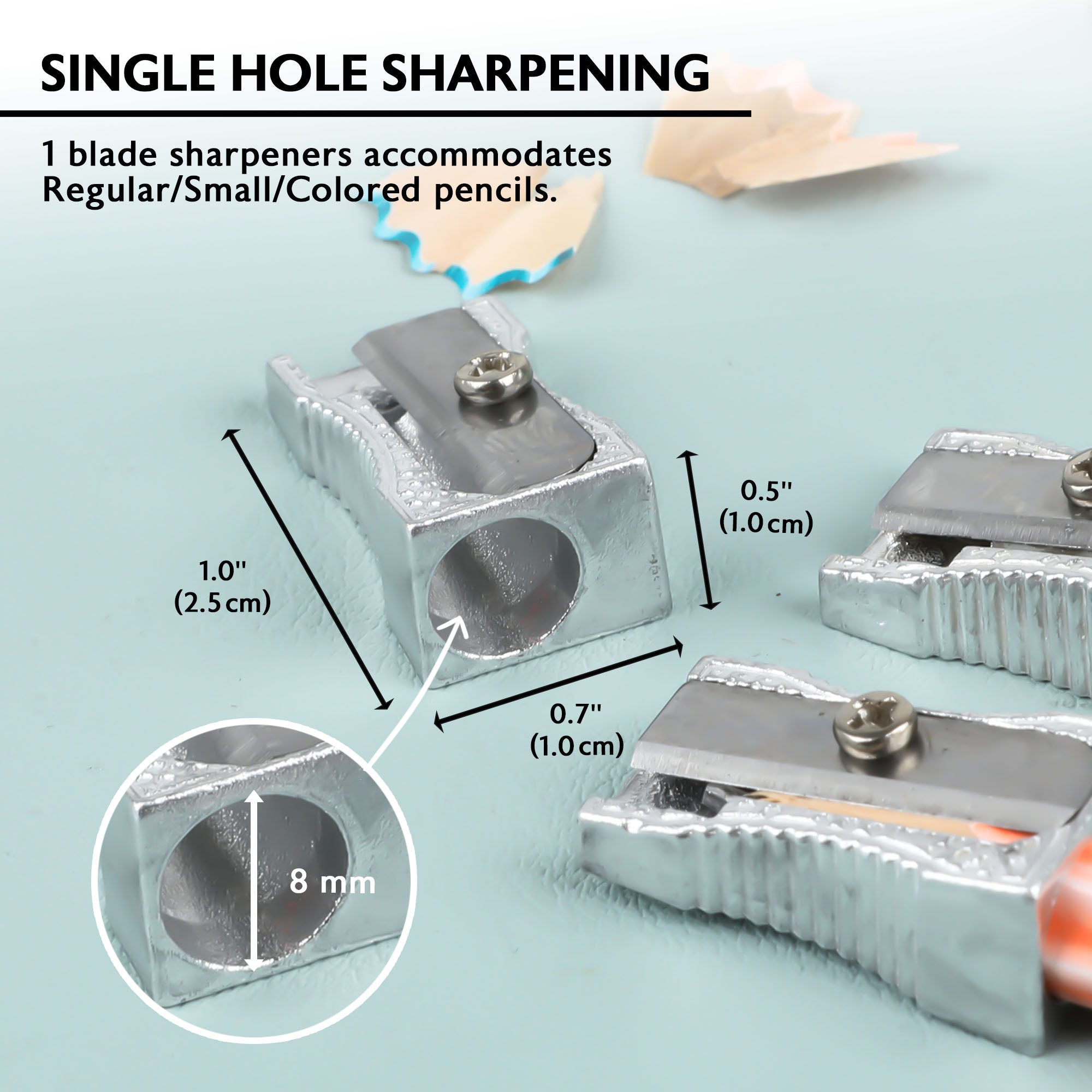 BAZIC Single Blade Metal Pencil Sharpener