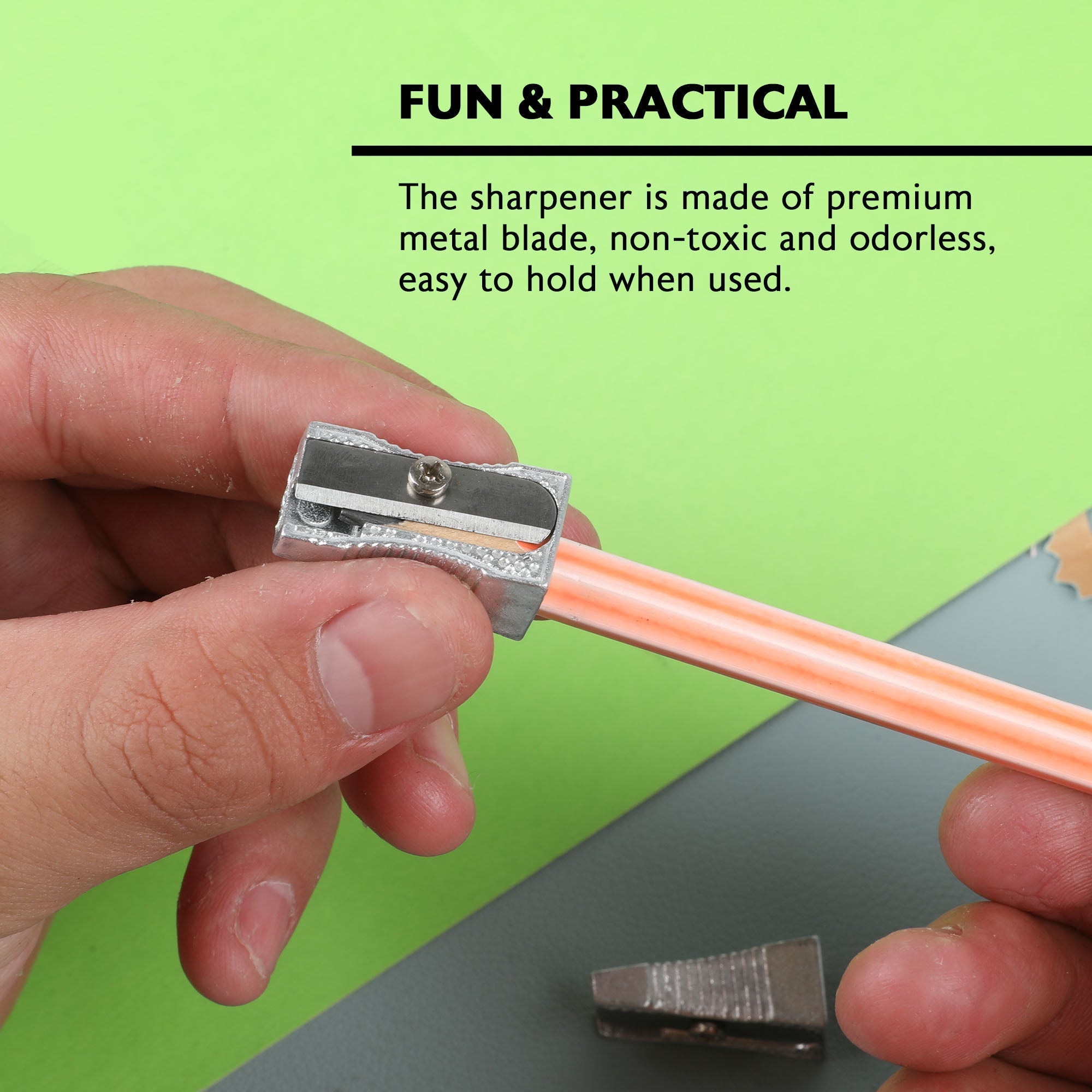 BAZIC Single Blade Metal Pencil Sharpener