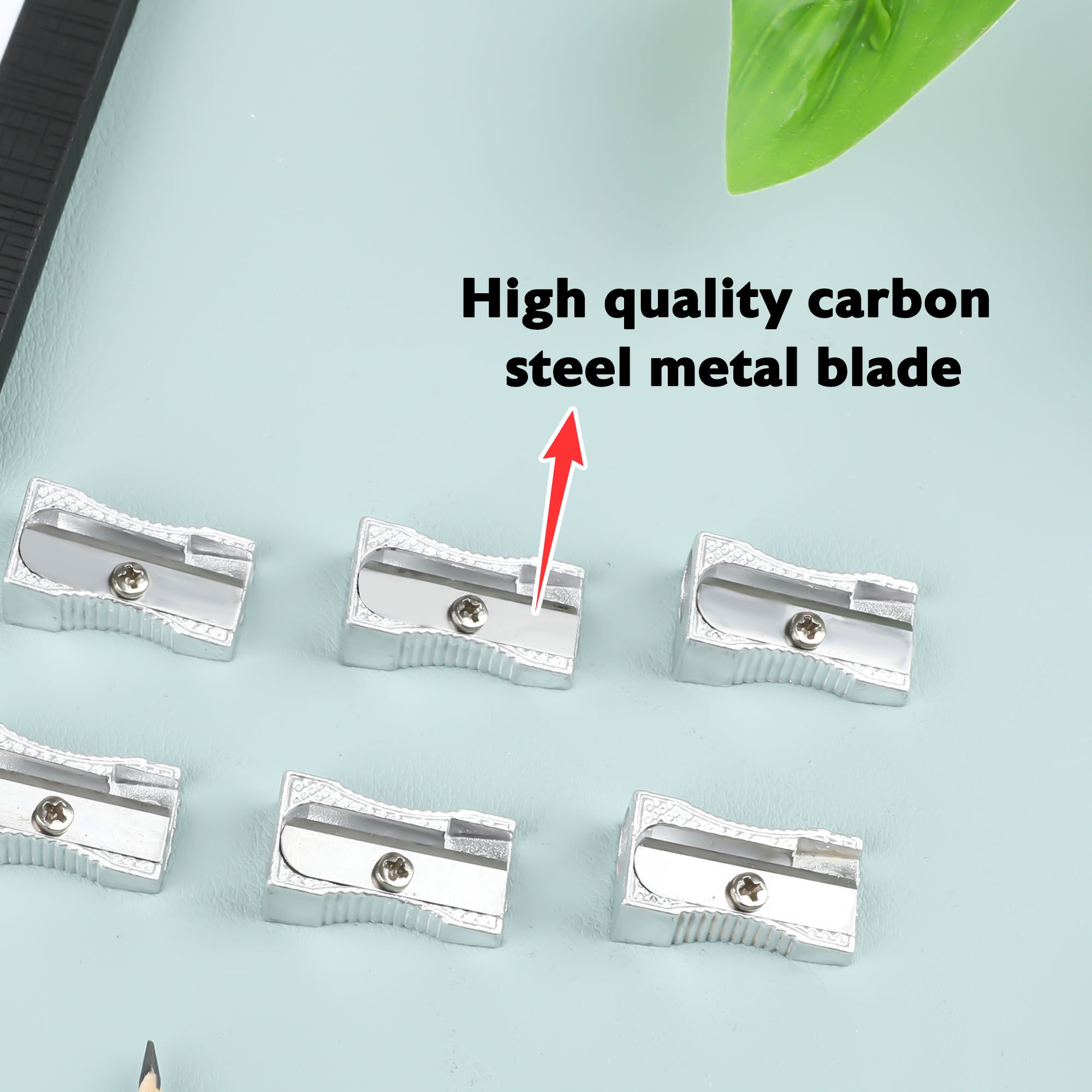 BAZIC Single Blade Metal Pencil Sharpener