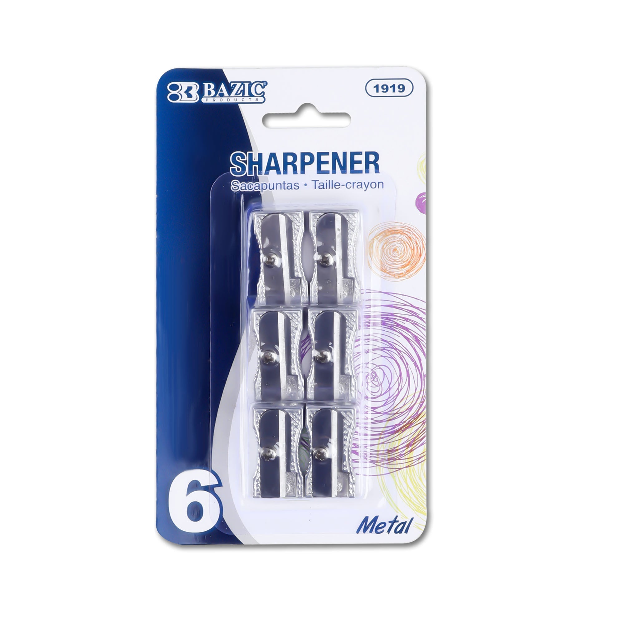 BAZIC Single Blade Metal Pencil Sharpener