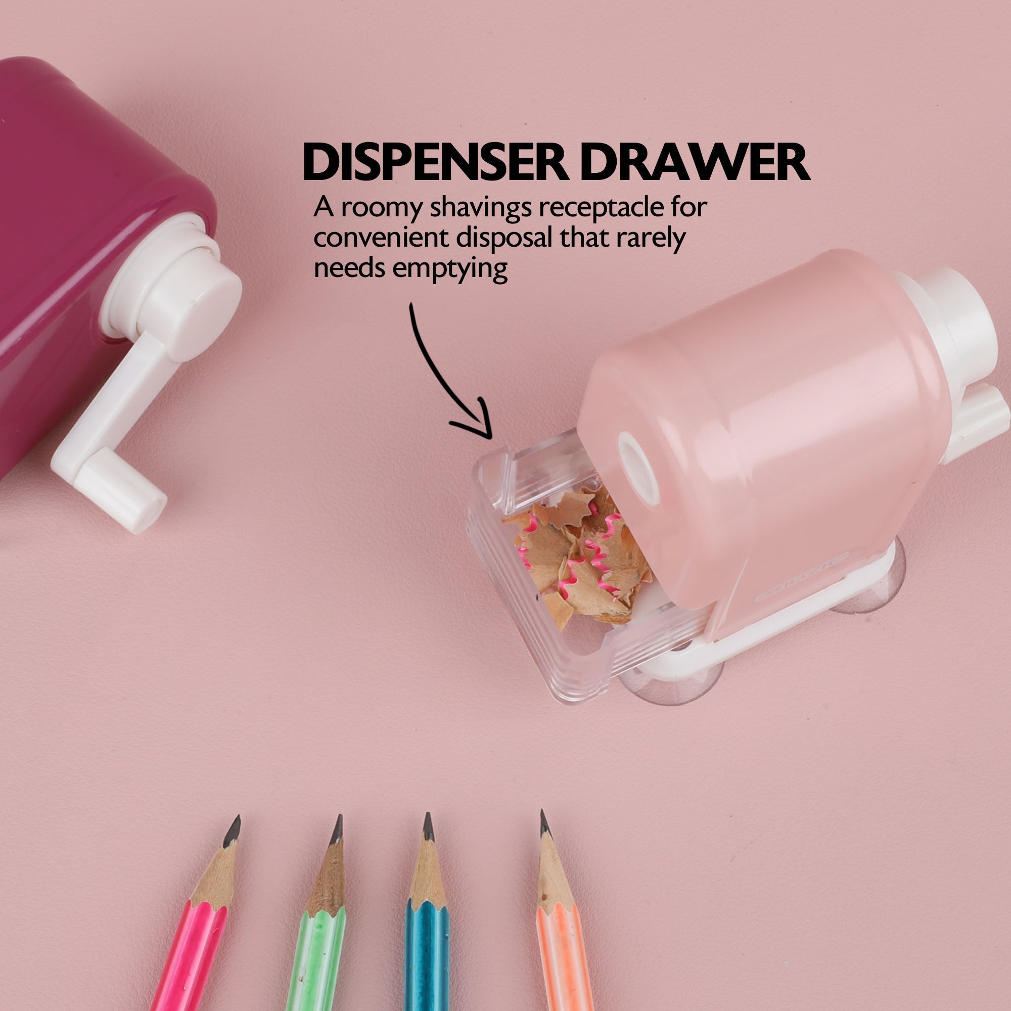 BAZIC Desktop Sharpener w/ Suction Cup Base