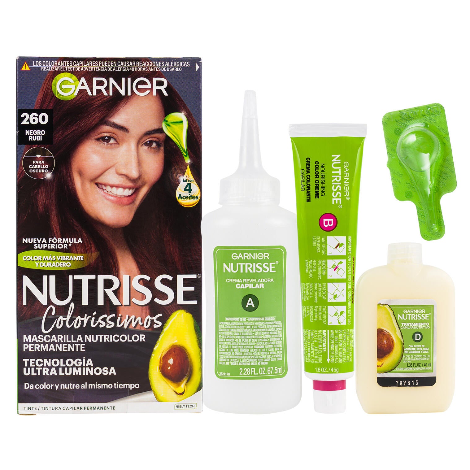 Garnier Nutrisse Nourishing Permanent Hair Color - 260 Ruby Black