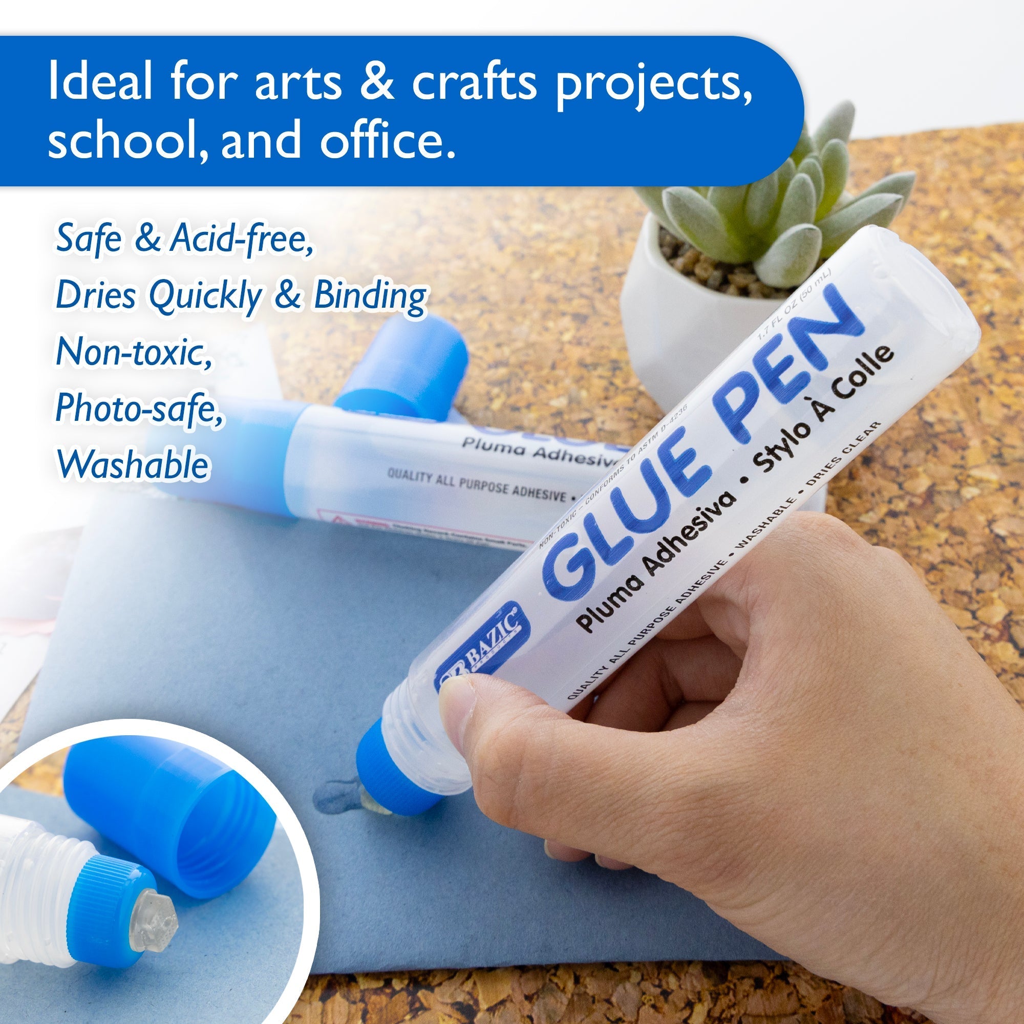 BAZIC Glue Pen (2/Pack)