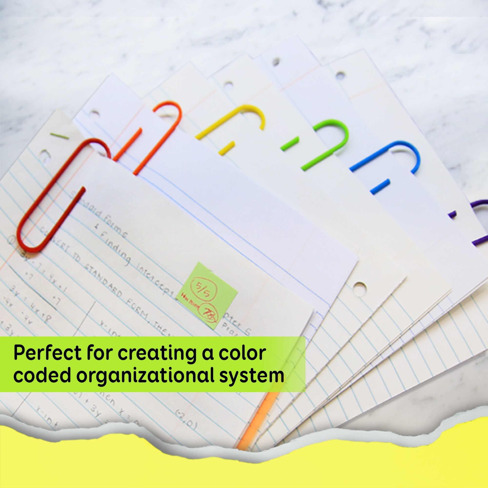 BAZIC Mega (100mm) Color Paper Clips