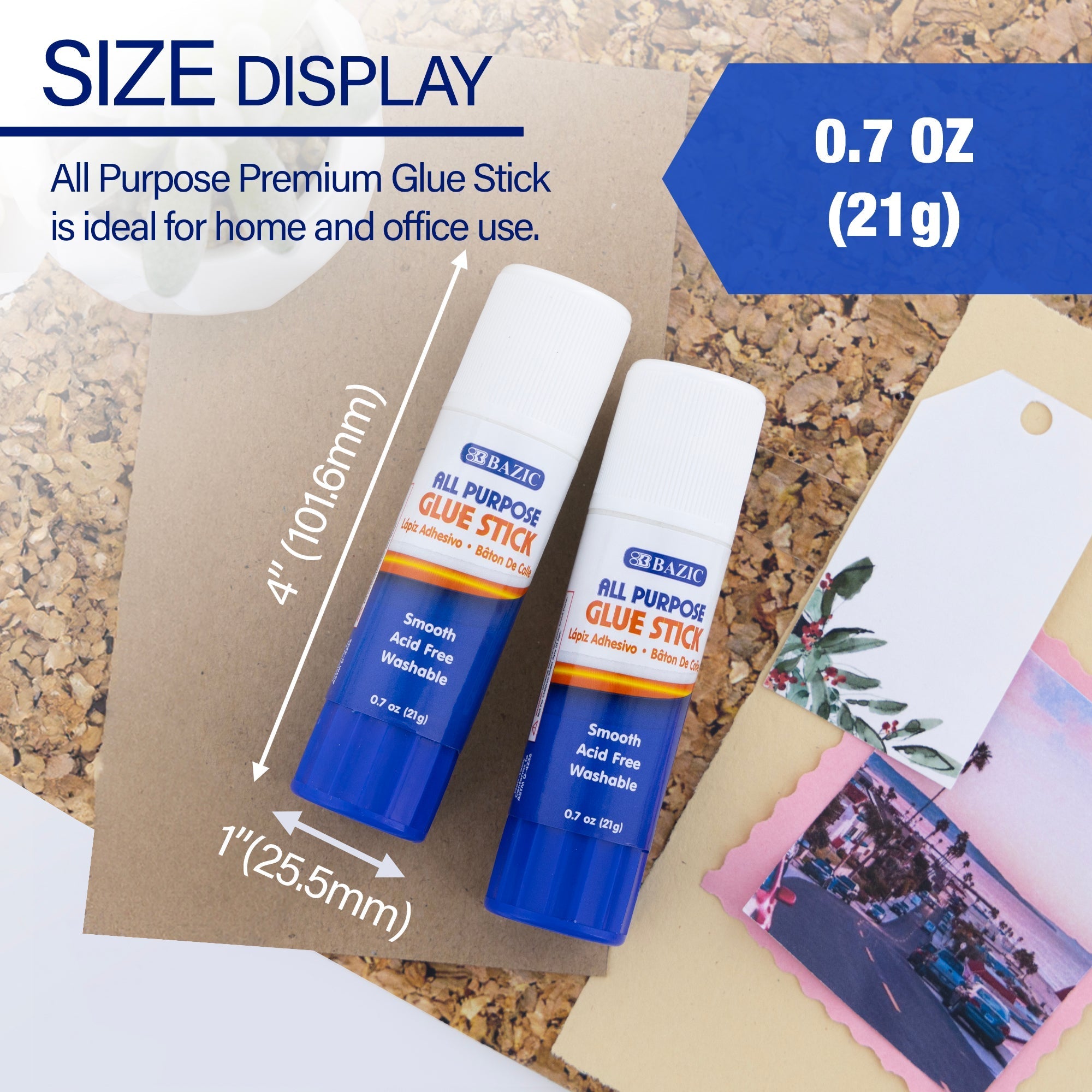 BAZIC Premium Glue Stick (2/Pack)