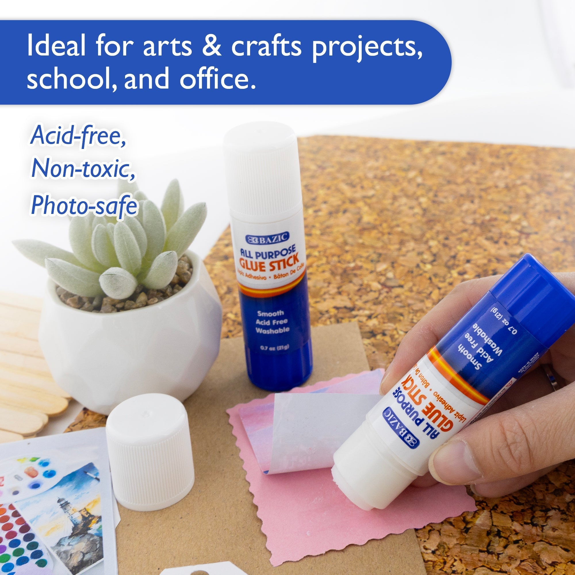 BAZIC Premium Glue Stick (2/Pack)