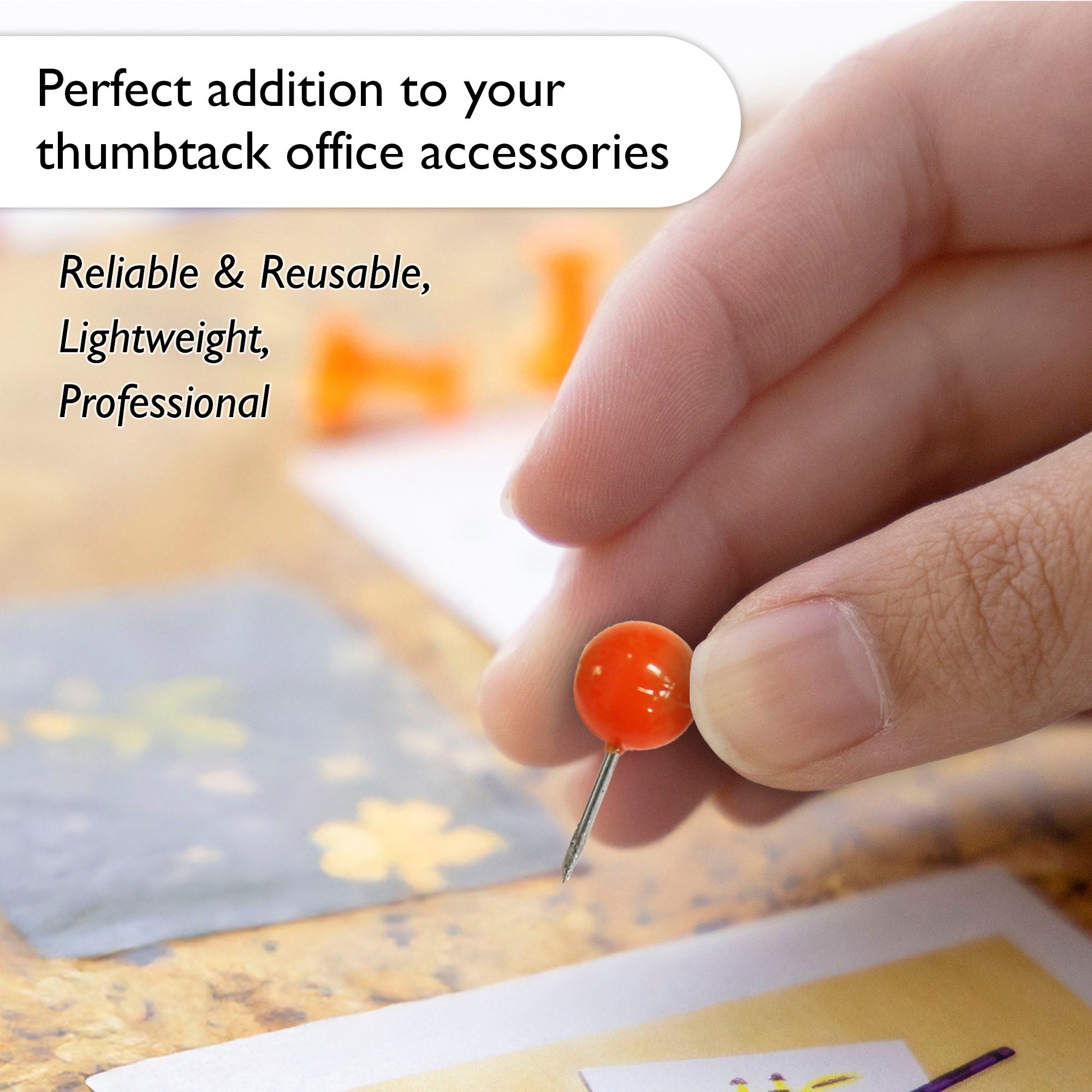 BAZIC Assorted Color Round Push Pins