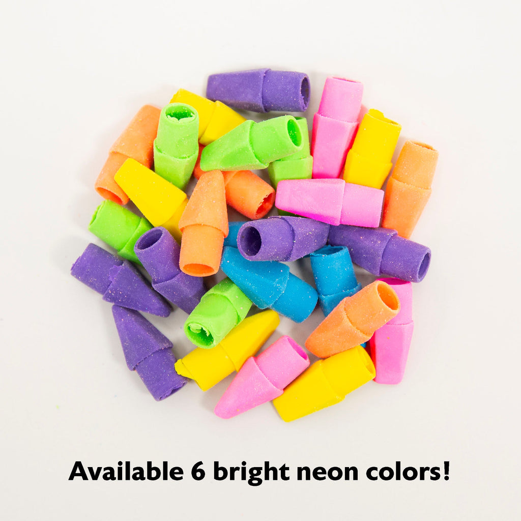 BAZIC Neon Eraser Cap (20/Pack)