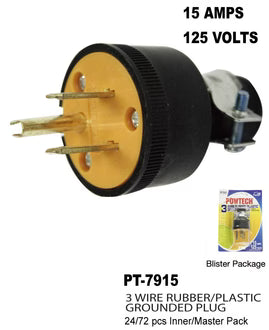 3 Wire Rubber/Plastic Grounded