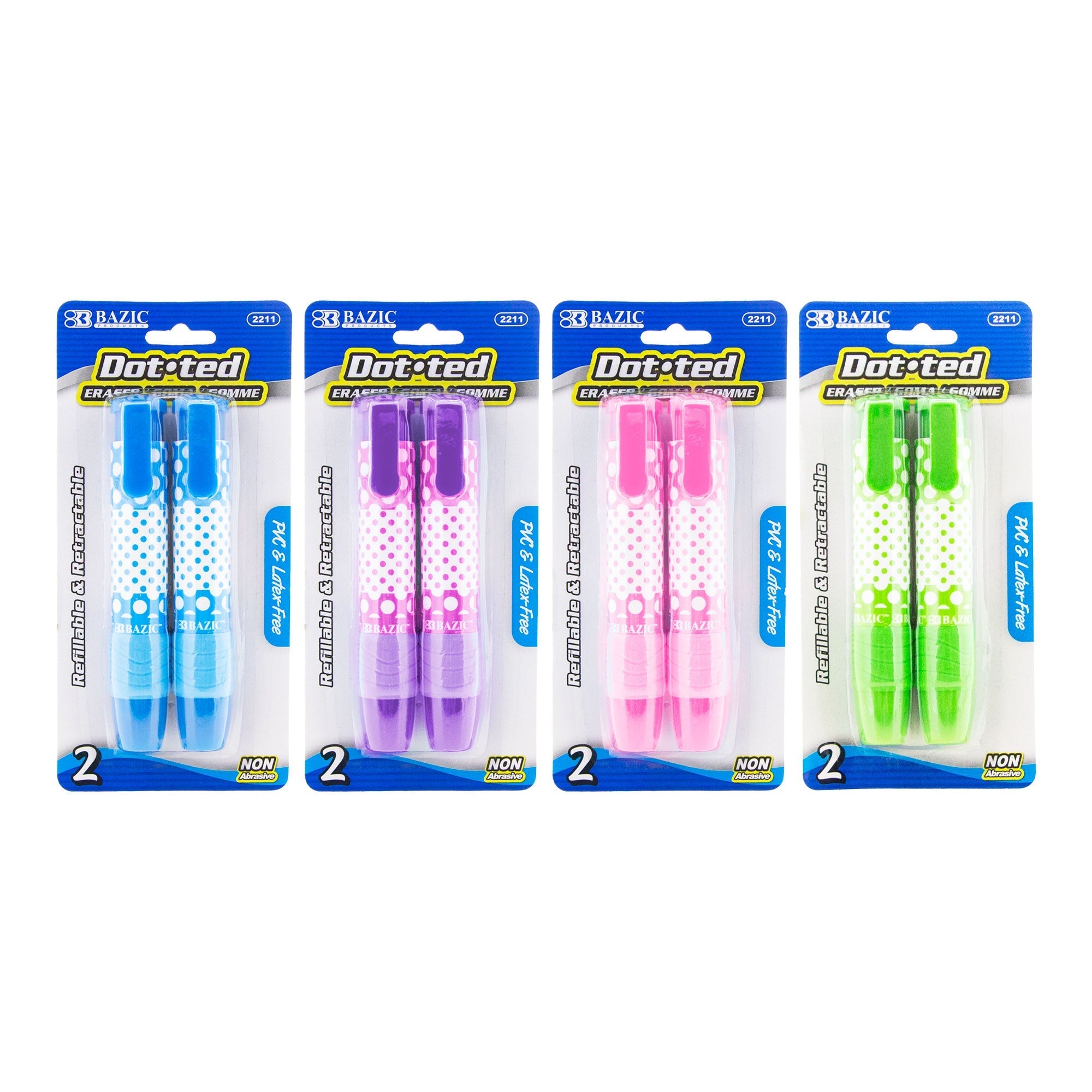 BAZIC Retractable Stick Erasers